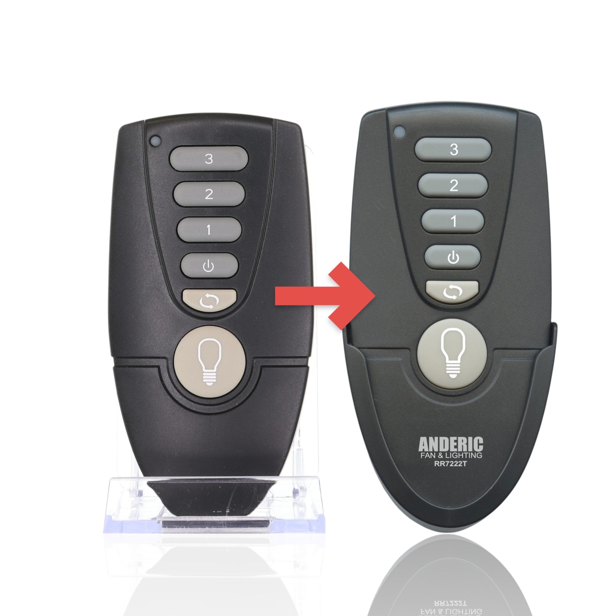 Anderic Substitute For Home Decorators Collection TR171B Ceiling Fan Remote Control - KUJCE10205 [RR7222T434]