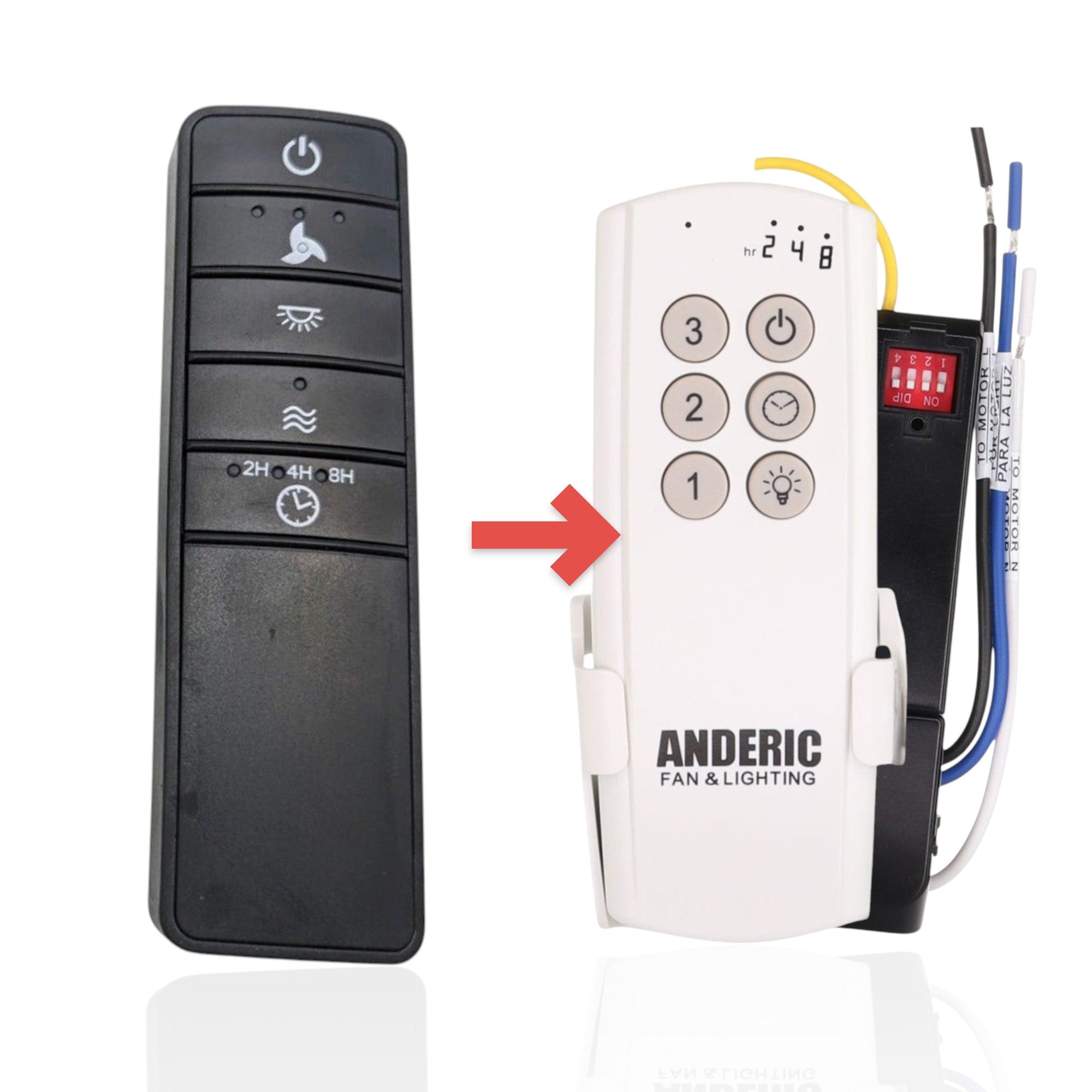 Anderic Substitute Kit for TR221A Ceiling Fan Remote Control [63T-AC83T-KIT]