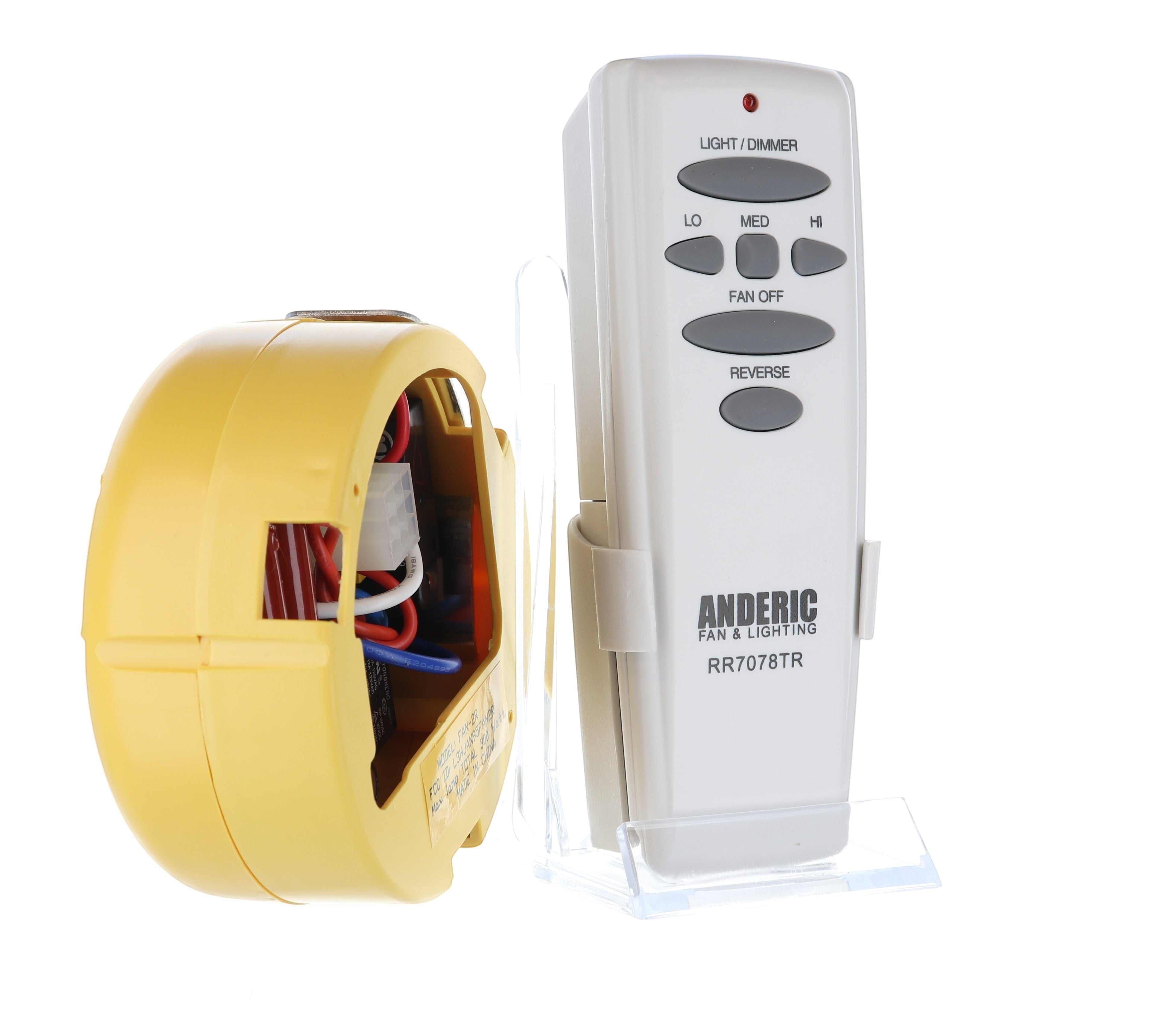 Anderic Substitute for Hunter UC7848T/UC7042T IN2TX01 Ceiling Fan Remote Control [FAN2R-RR7078TR-KIT]