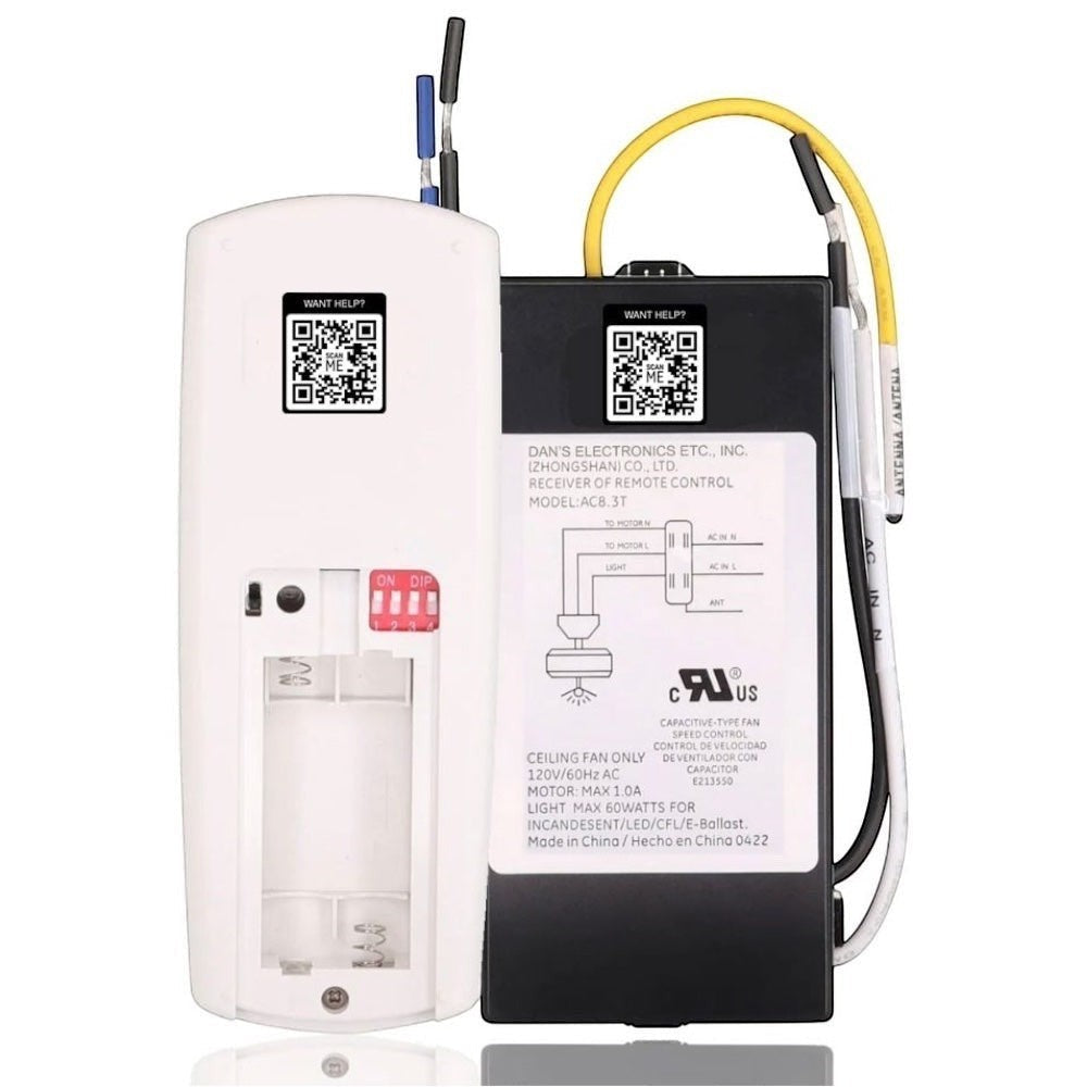 Anderic Substitute Kit for UC7235T Ceiling Fan Remote Control [63T-AC83T-KIT]