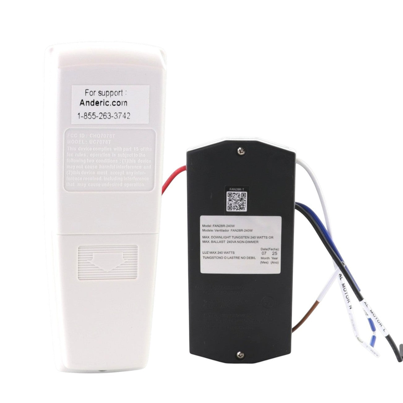 Anderic Substitute for DL-4114T Ceiling Fan Remote Control | Up & Down Light - DL-4114T [RR7078TUDLKIT]