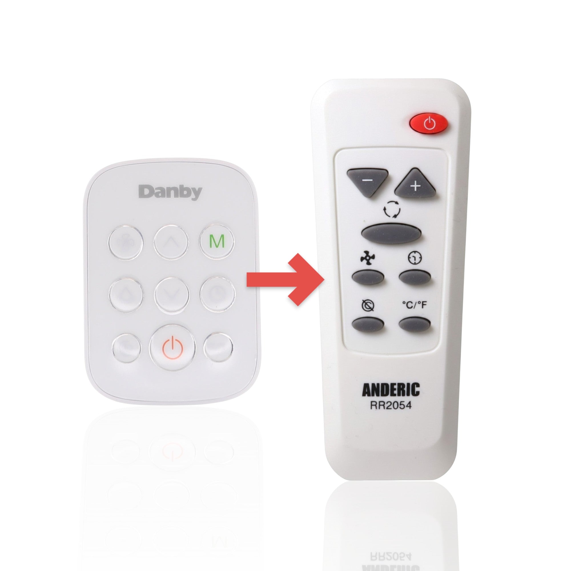 Anderic Substitute for Danby 810900128F PORTABLE Air Conditioner Remote Control - [RR2054]