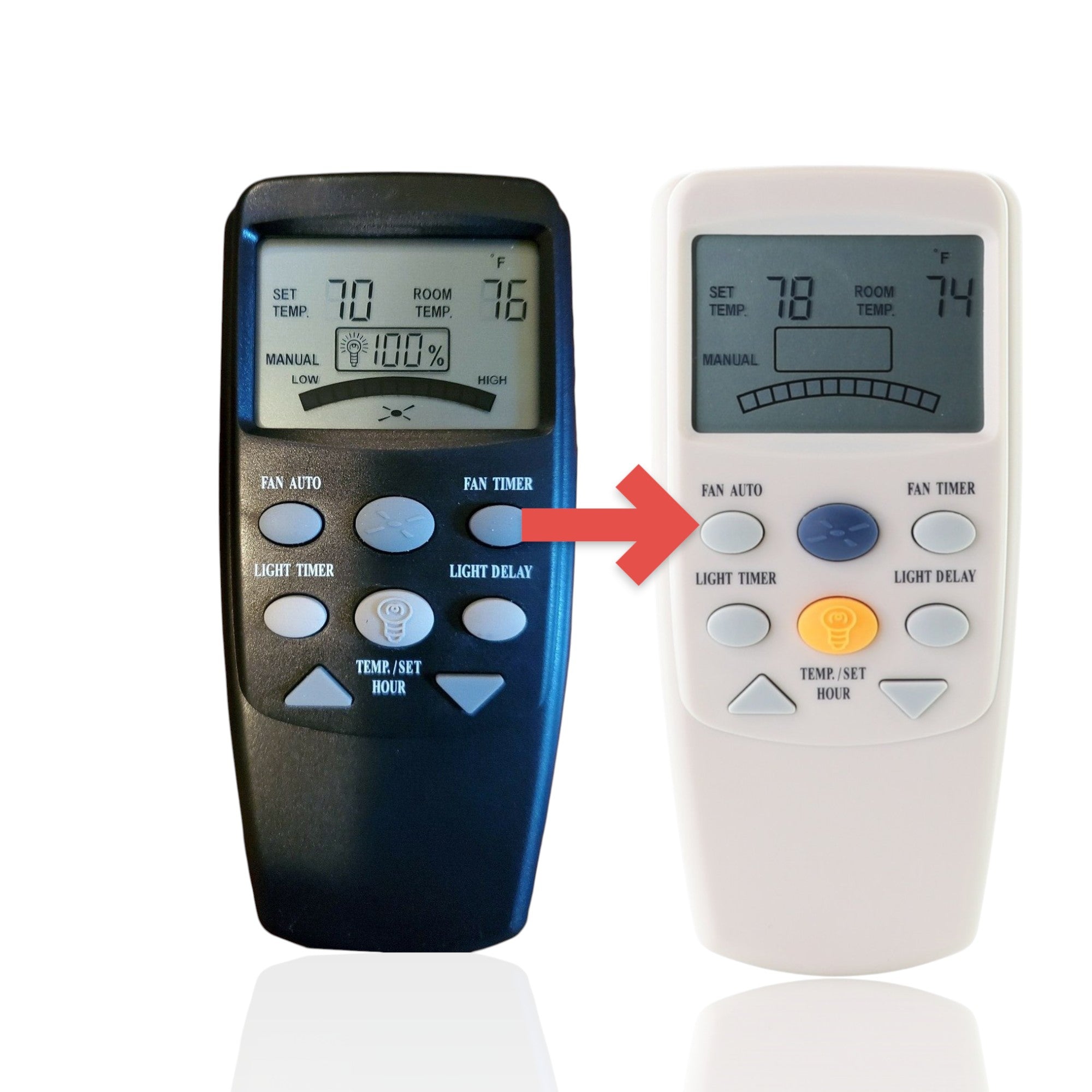 Anderic Substitute for Hampton Bay FAN-9T Ceiling Fan Remote Control Thermostatic - L3HFAN-9T [FAN9T]