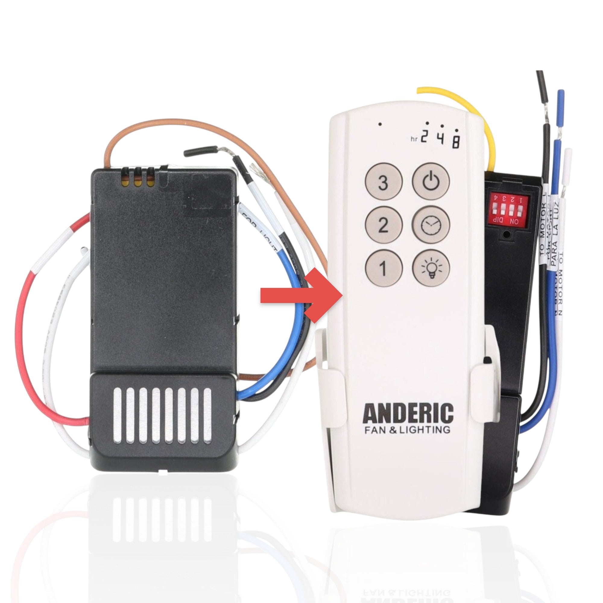 Anderic Substitute Kit for Anderic FAN42R Replacement Ceiling Fan Receiver for Harbor Breeze | 315MHz, FAN-42R [63T-AC83T-KIT]