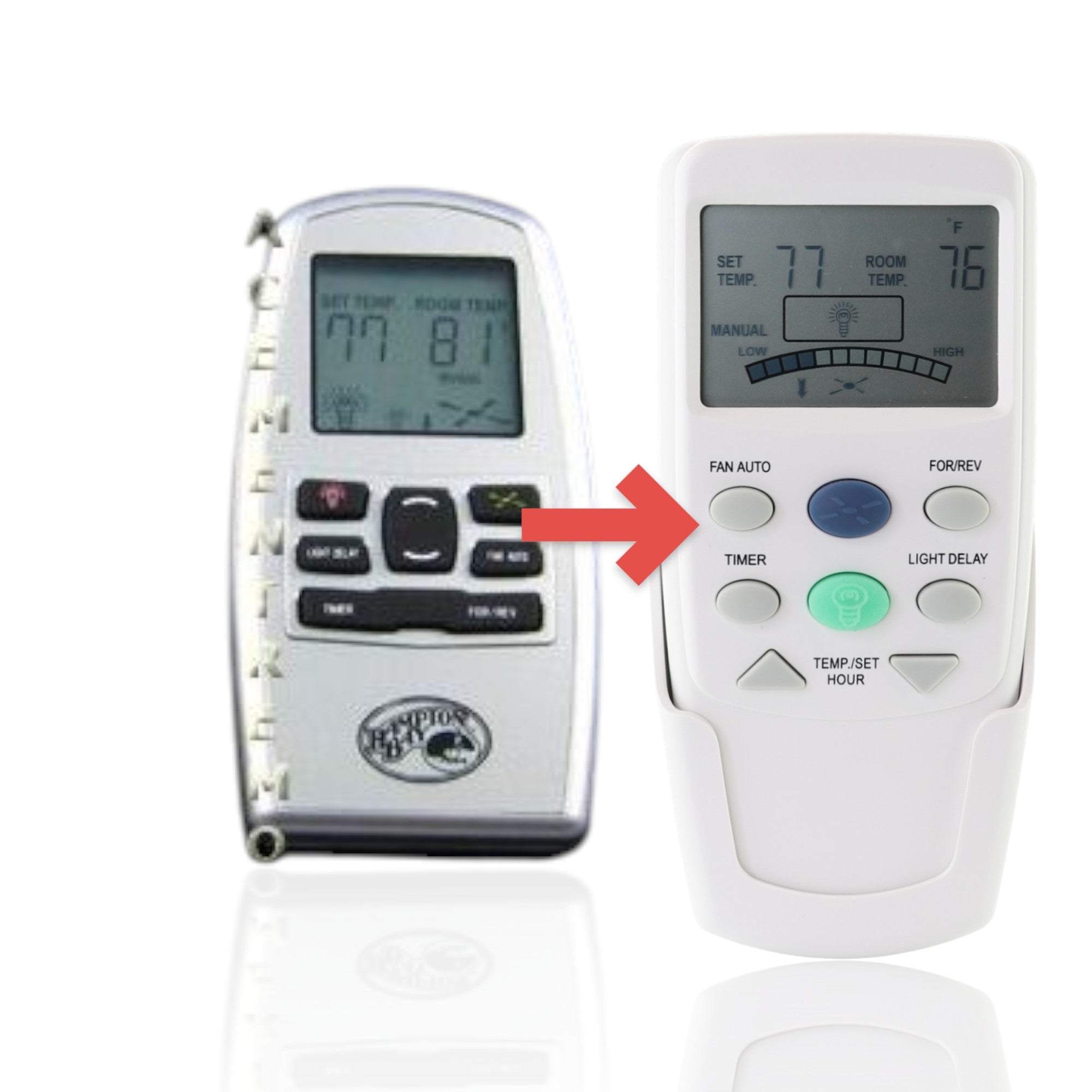 Anderic Substitute for Hampton Bay FAN25T Thermostatic Ceiling Fan Remote Control [FAN9TR]
