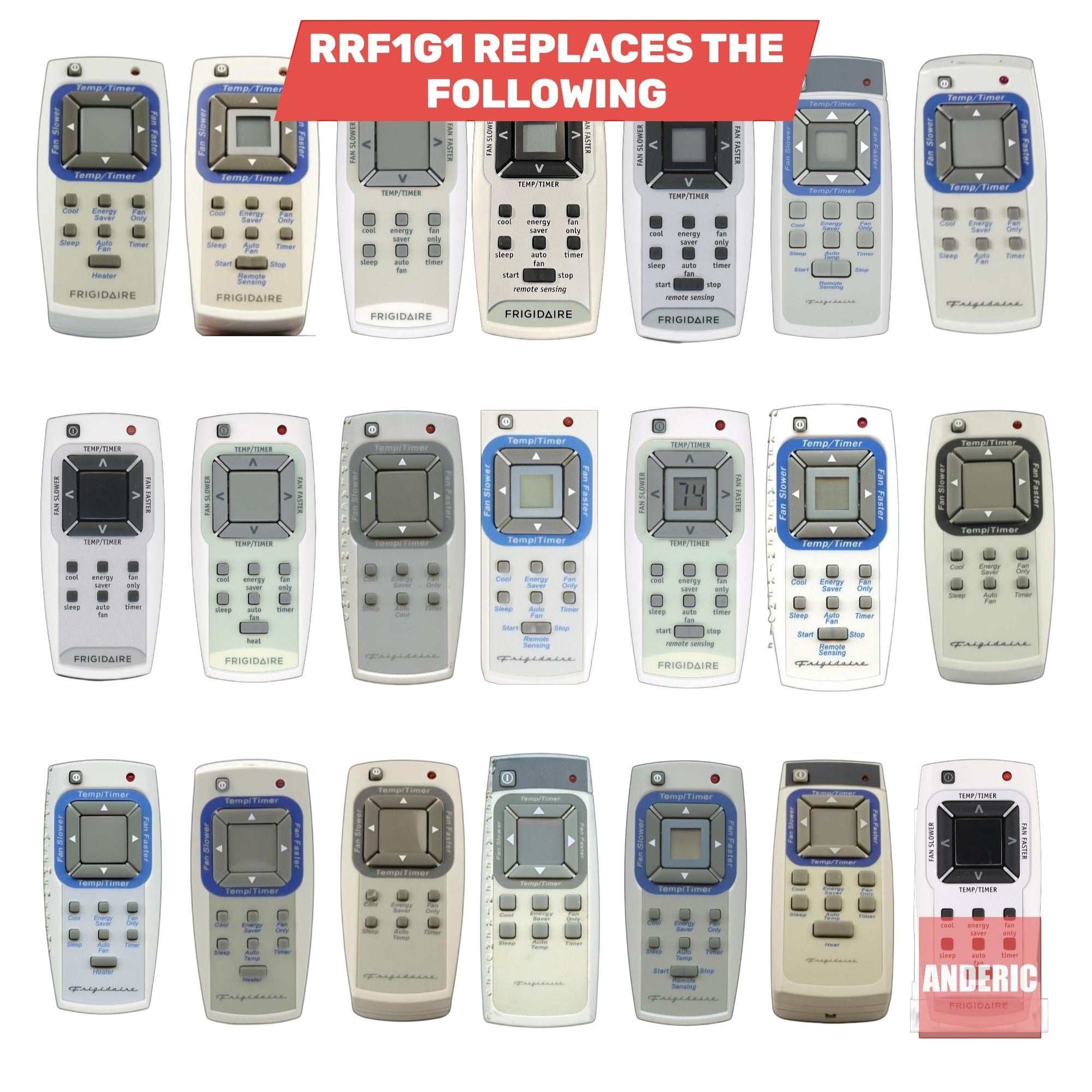 Substitute for Frigidaire 5304455454 Air Conditioner Remote Control [RRFRIG01]