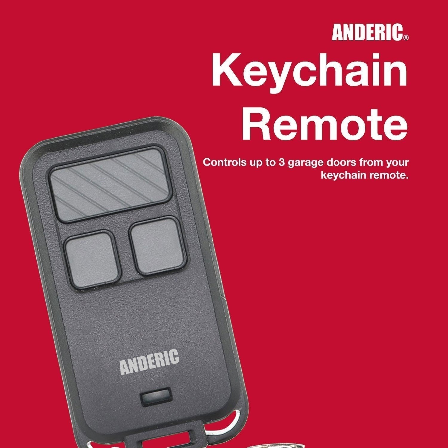 Anderic Substitute for Genie GICTD-3 3-Button keychain 315/390MHz Garage Door Opener Remote Control [890MAX]