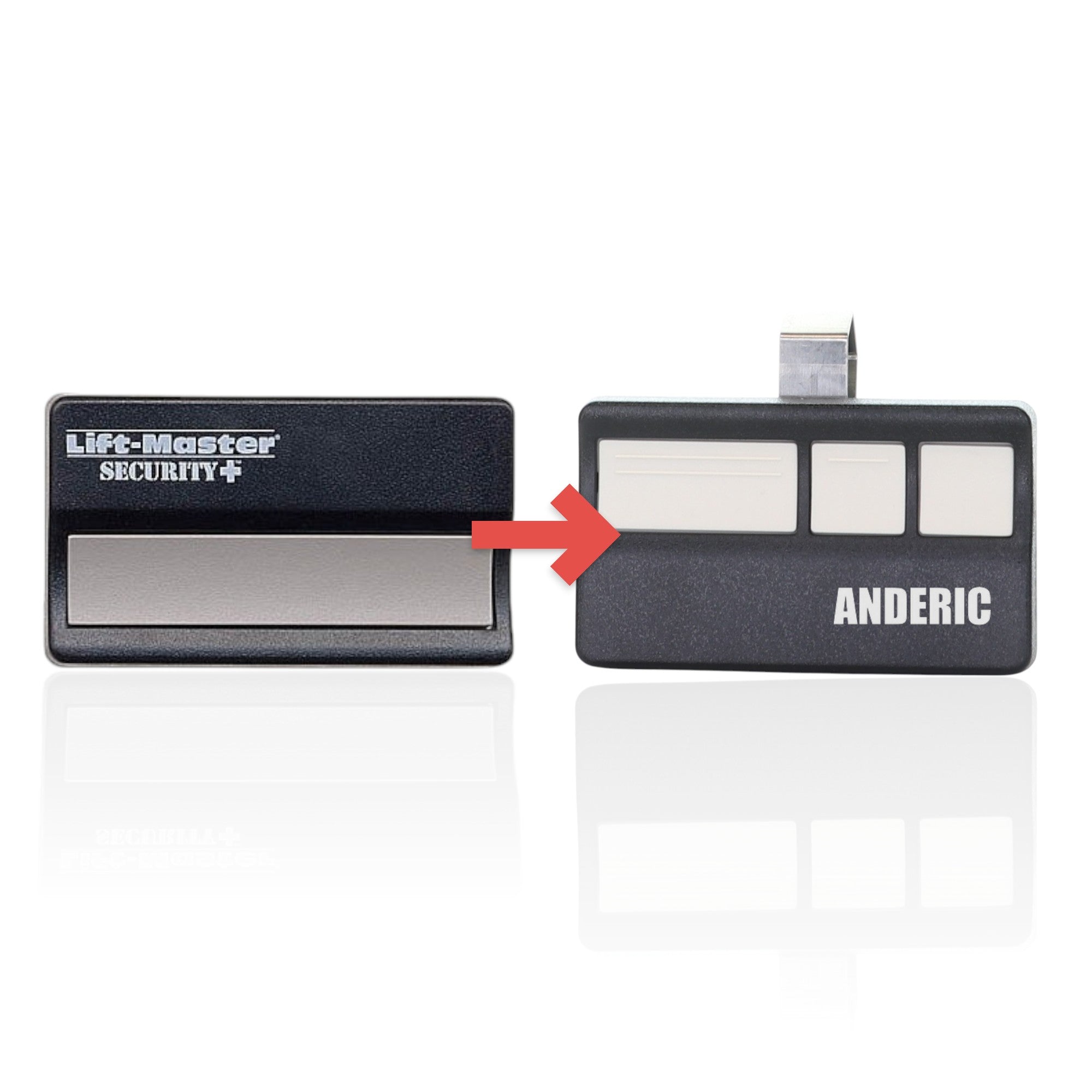 Anderic Substitute for LiftMaster 971LM / 91LM 1-Button vizor 390MHz Garage Door Opener Remote Control [973LM]