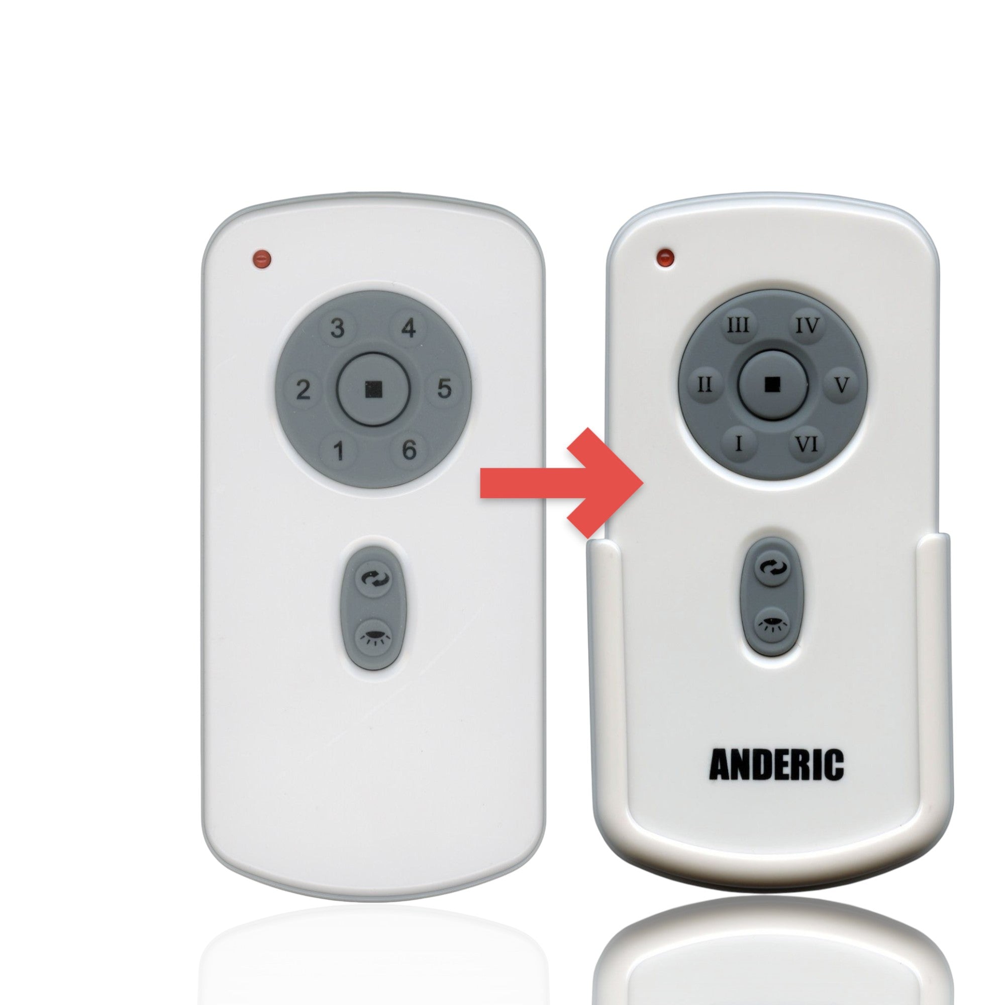 Anderic Substitute for Hampton Bay UC787GT Ceiling Fan Remote Control [RR787T]