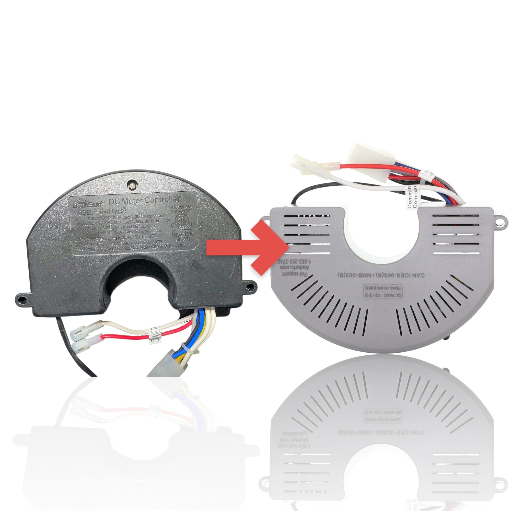 Anderic Substitute for Harbor Breeze FD40-H03R for Wakefield Ceiling Fan Receiver [FD40-H03R]