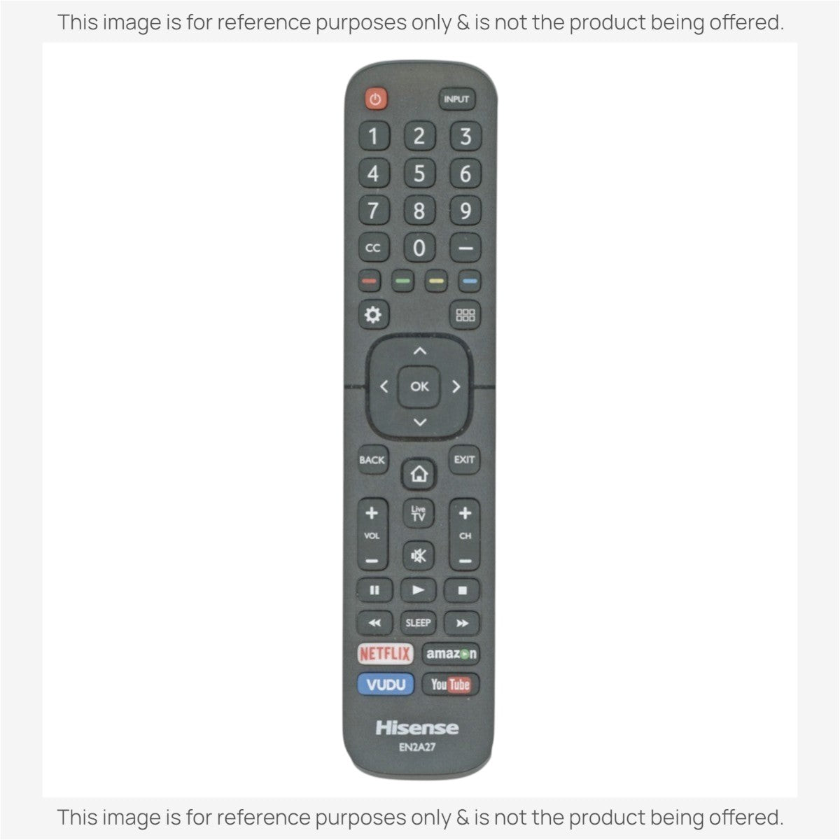 Anderic Substitute for Hisense EN2A27 Smart TV Remote Control [EN2A27]