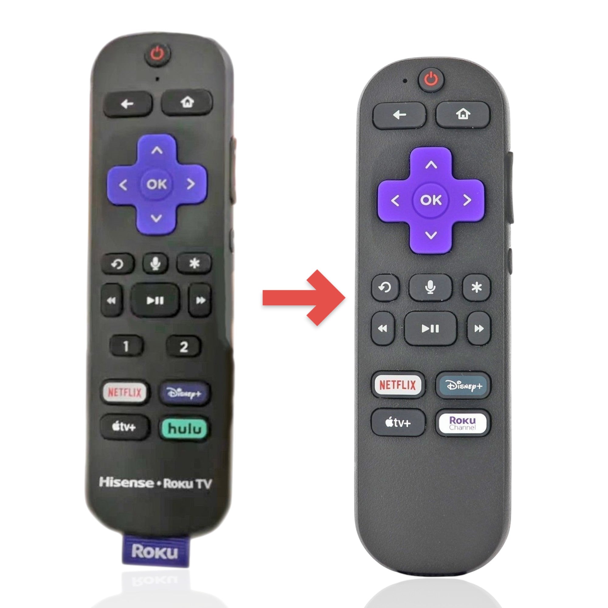 Anderic Substitute for Hisense 75U800GR Roku TV Remote Control with voice 75U800GR-REM [RCGZ1, NO HEADPHONE]