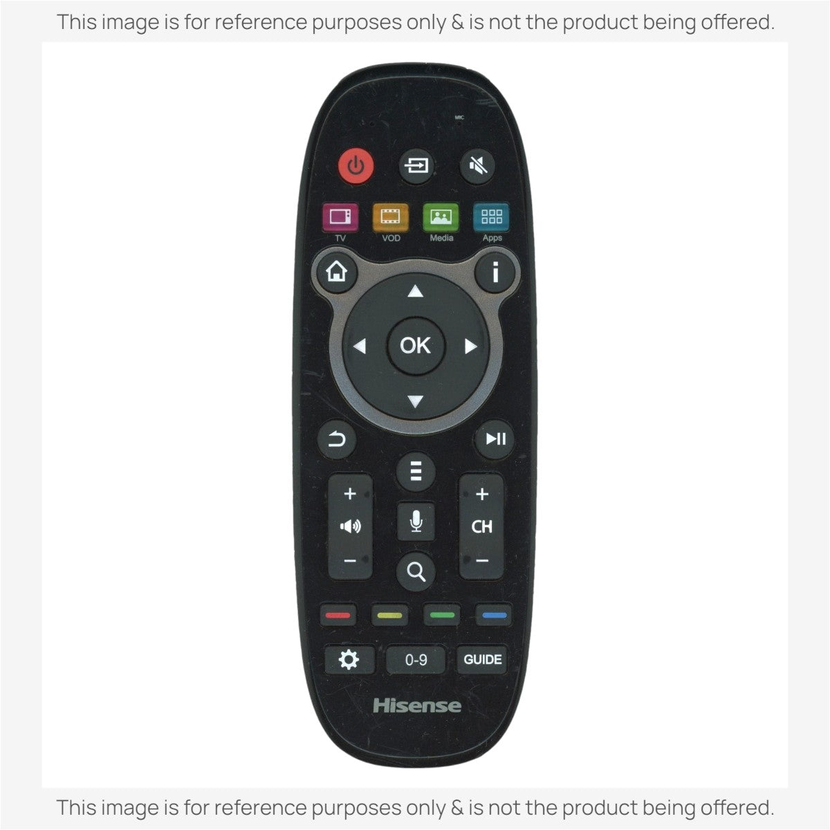 Anderic Substitute for Hisense ERF6C11 TV Remote Control [EN2A27, NO VOICE/RF]