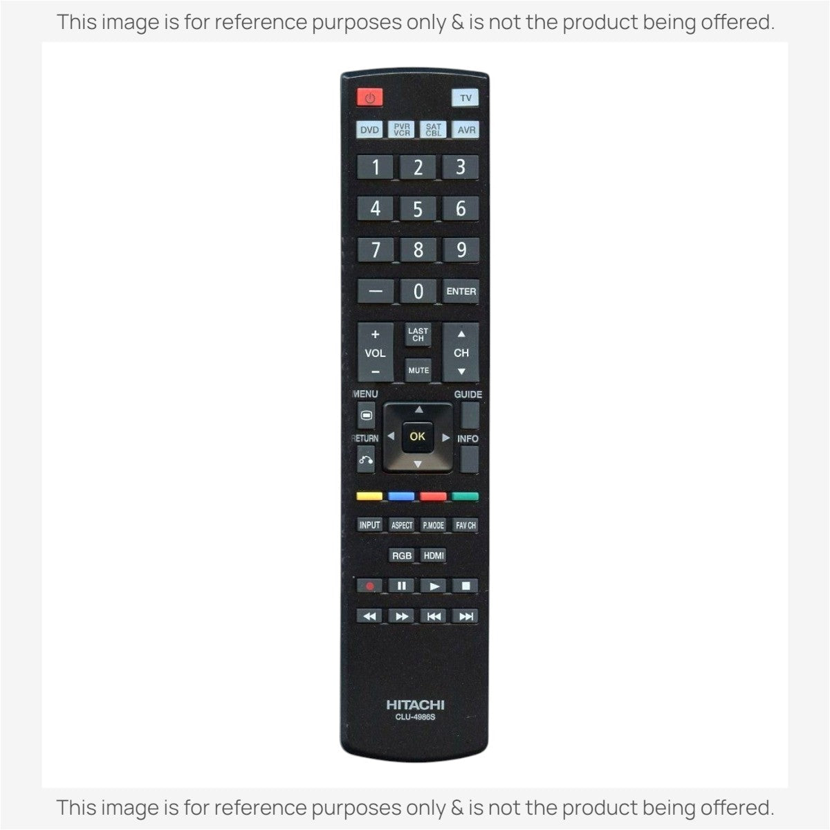 Anderic Substitute for Hitachi CLU-4986S TV Remote Control CLU4986S [RR49101S]