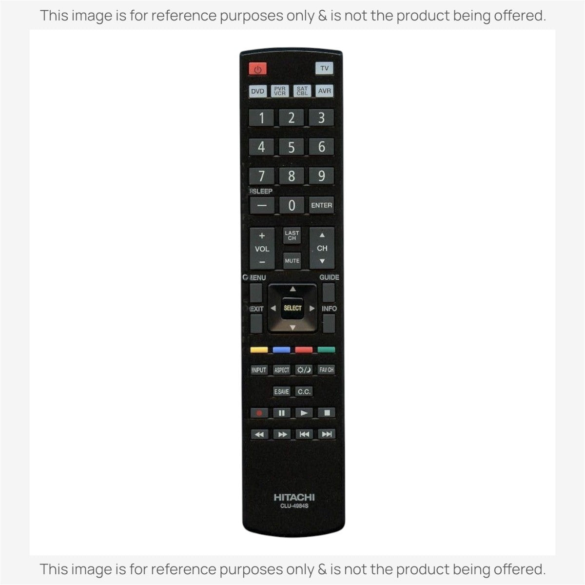 Anderic Substitute for Hitachi CLU-4984S TV Remote Control CLU4984S [RR49101S]