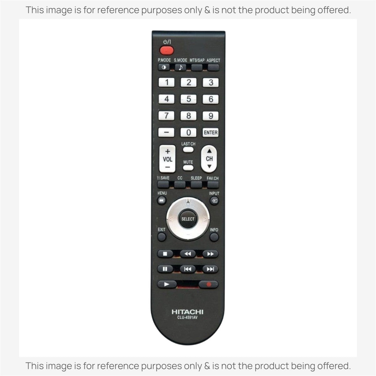 Anderic Substitute for Hitachi CLU-4591AV TV Remote Control CLU4591AV [RR49101S]