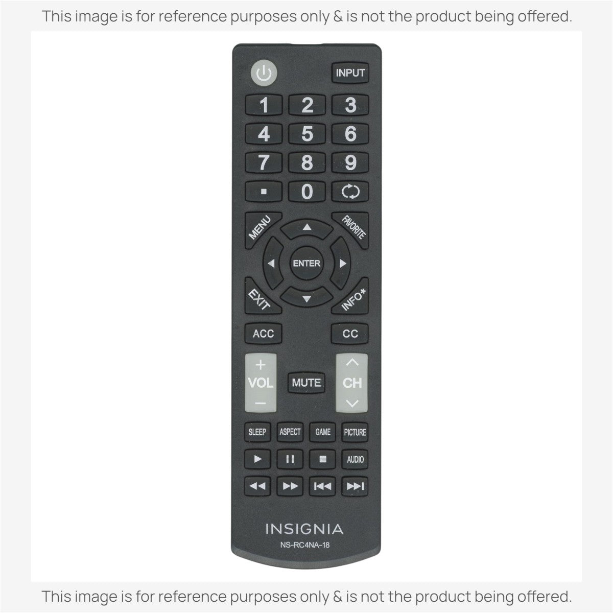 Anderic Substitute For Insignia NSRC4NA18 TV Remote Control - NS-RC4NA-18 - 504Q3941105 [NSRC03A13]