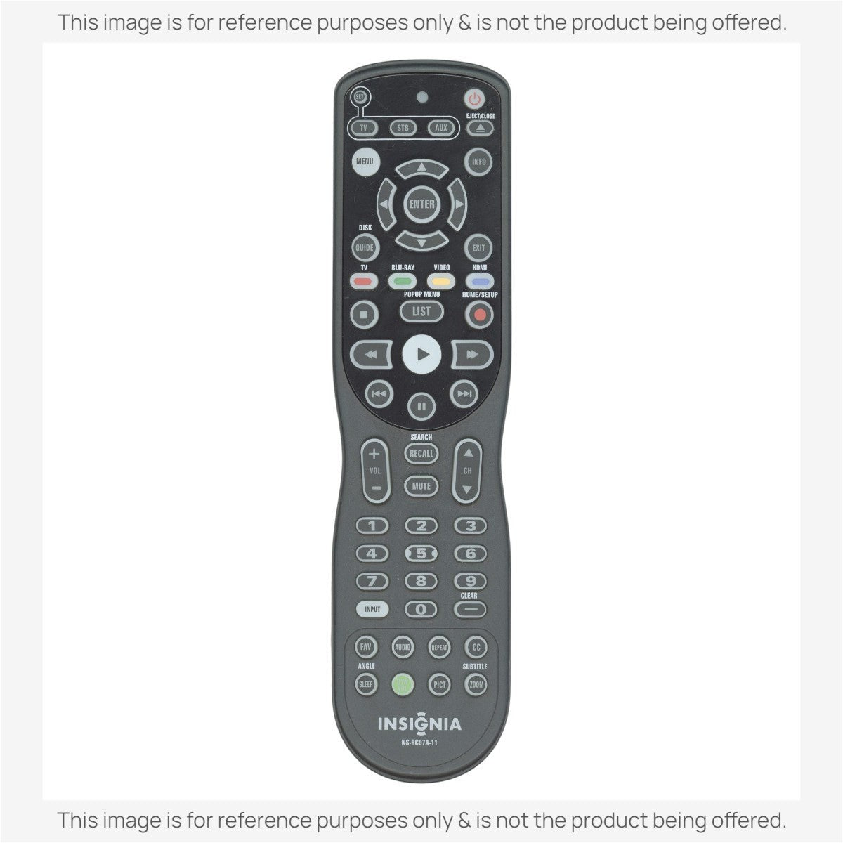 Anderic Substitute for Insignia NSRC07A11 TV/DVD Remote Control [RRU401-2771]