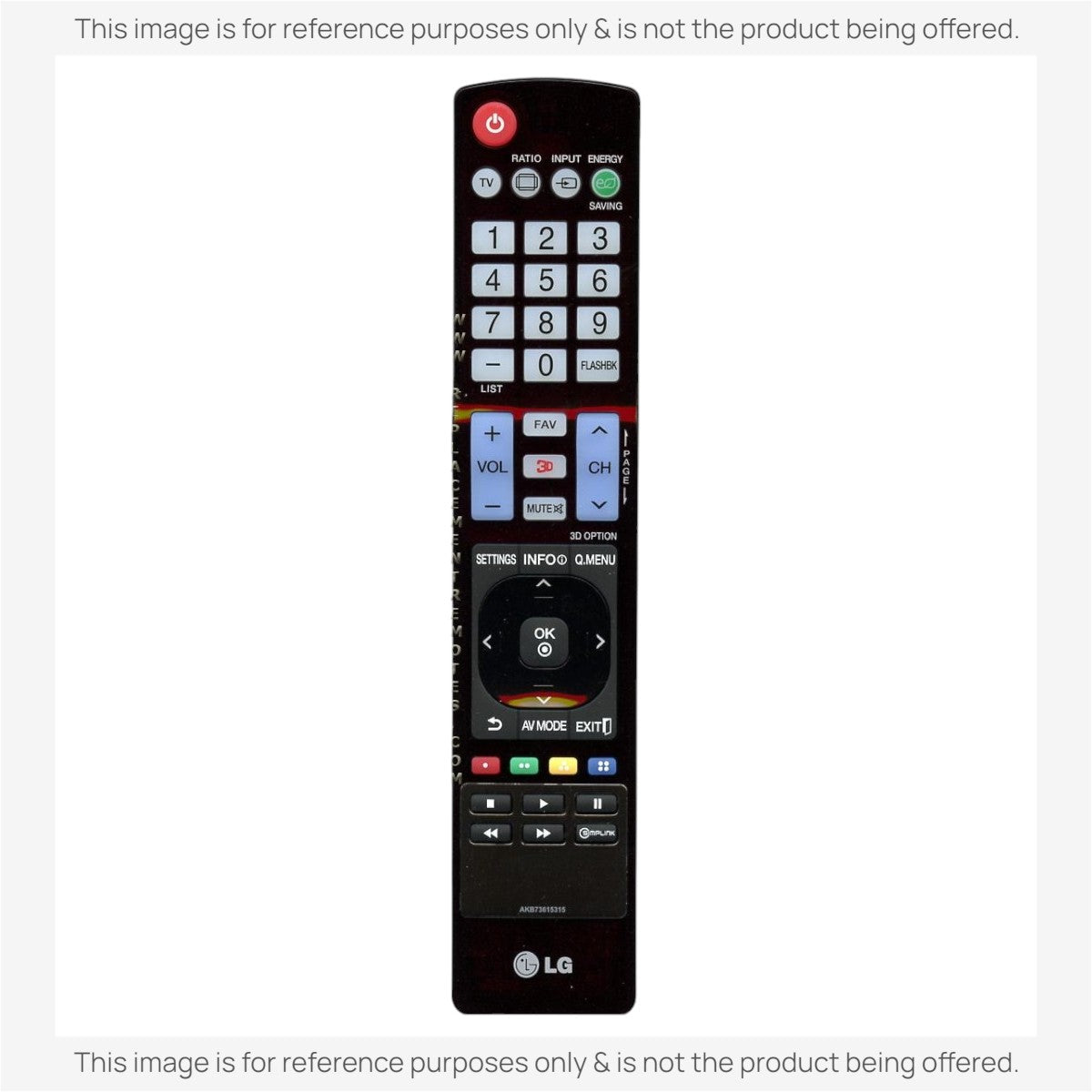 Anderic Substitute For LG AKB73615315 TV Remote Control [RR5501]