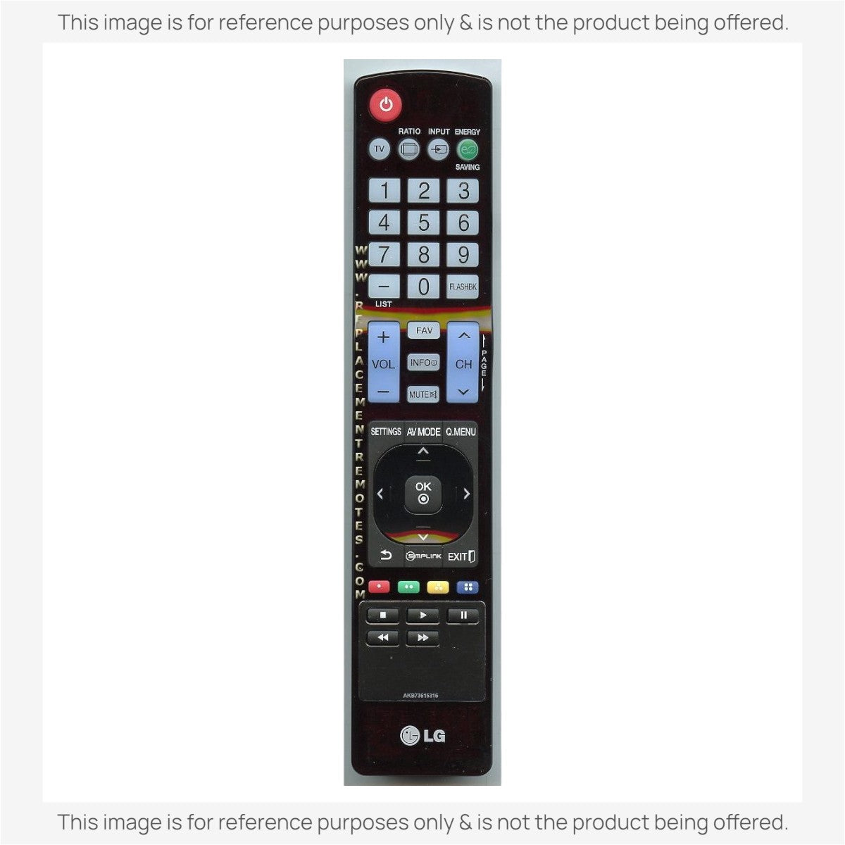 Anderic Substitute For LG AKB73615316 TV Remote Control [RR5501]