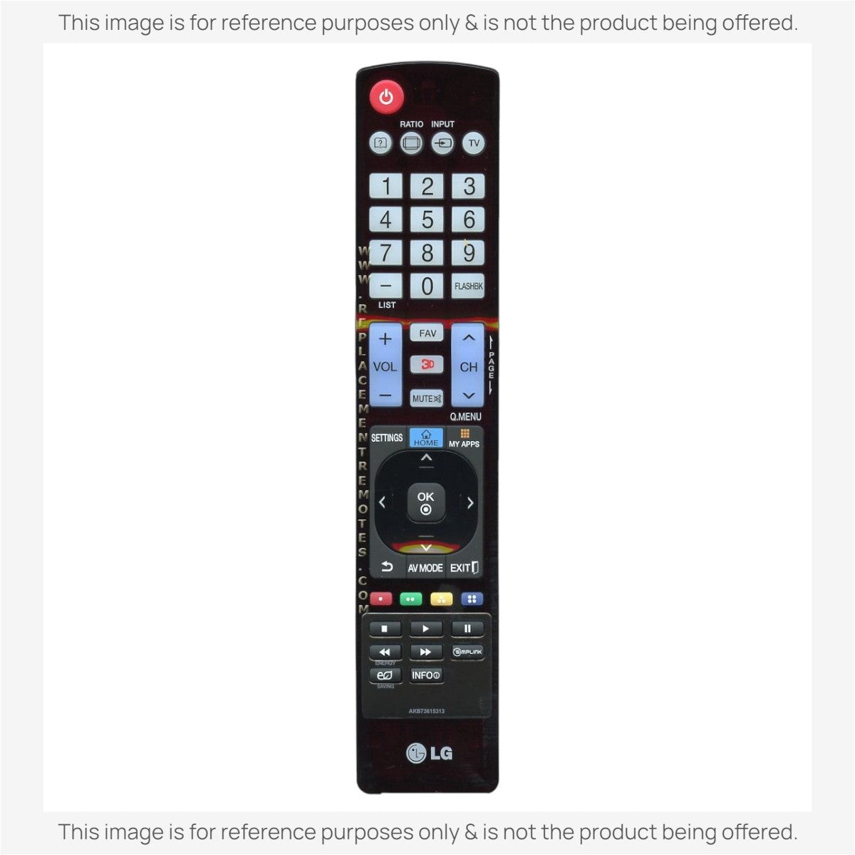 Anderic Substitute For LG AKB73615313 TV Remote Control [RR5501]