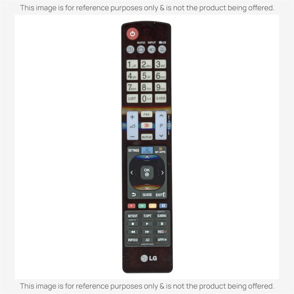 Anderic Substitute For LG AKB73615303 EU TV Remote Control [RR5501]