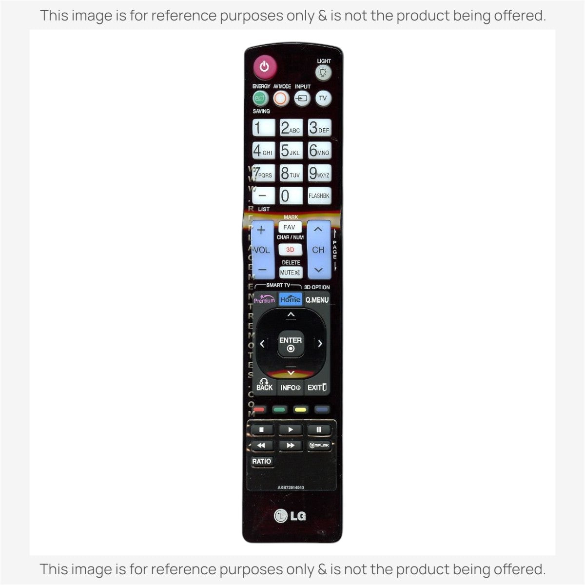 Anderic Substitute For LG AKB72914043 TV Remote Control [RR5501]