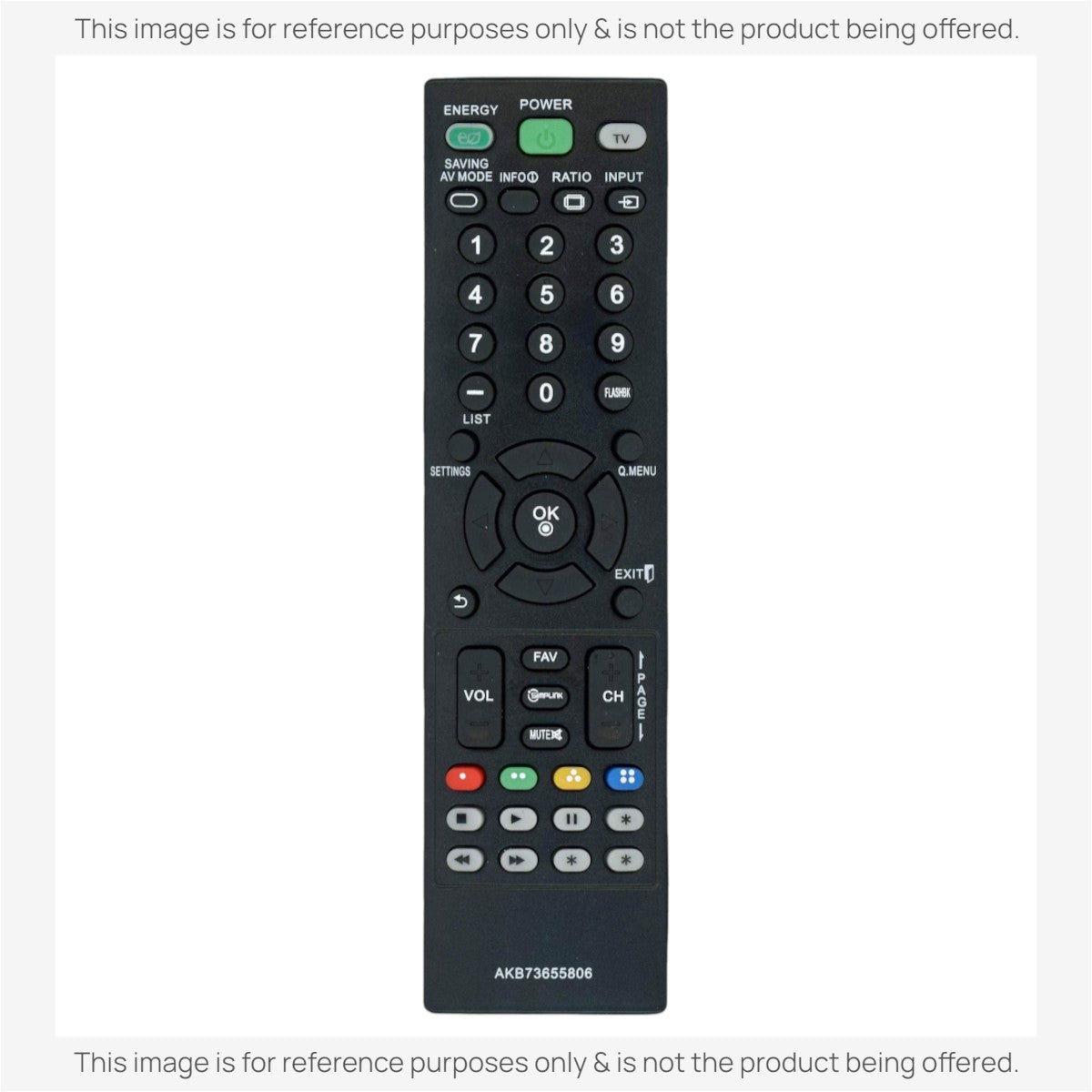 Anderic Substitute For AKB73655806 for LG TV Remote Control [RR5501]