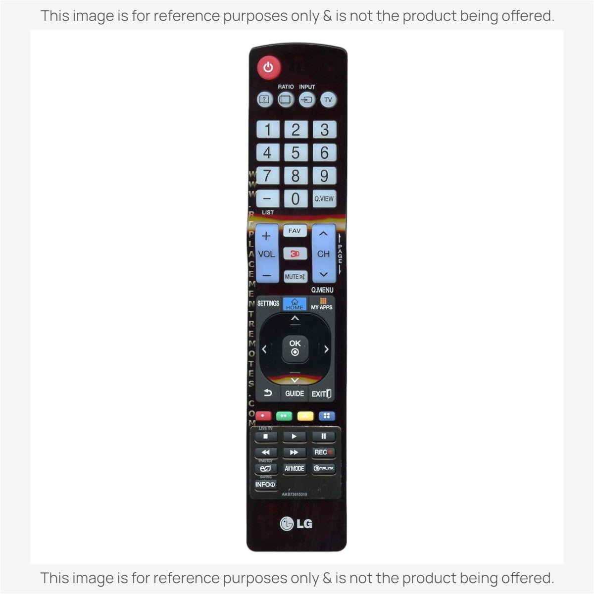 Anderic Substitute For LG AKB73615319 TV Remote Control [RR5501]