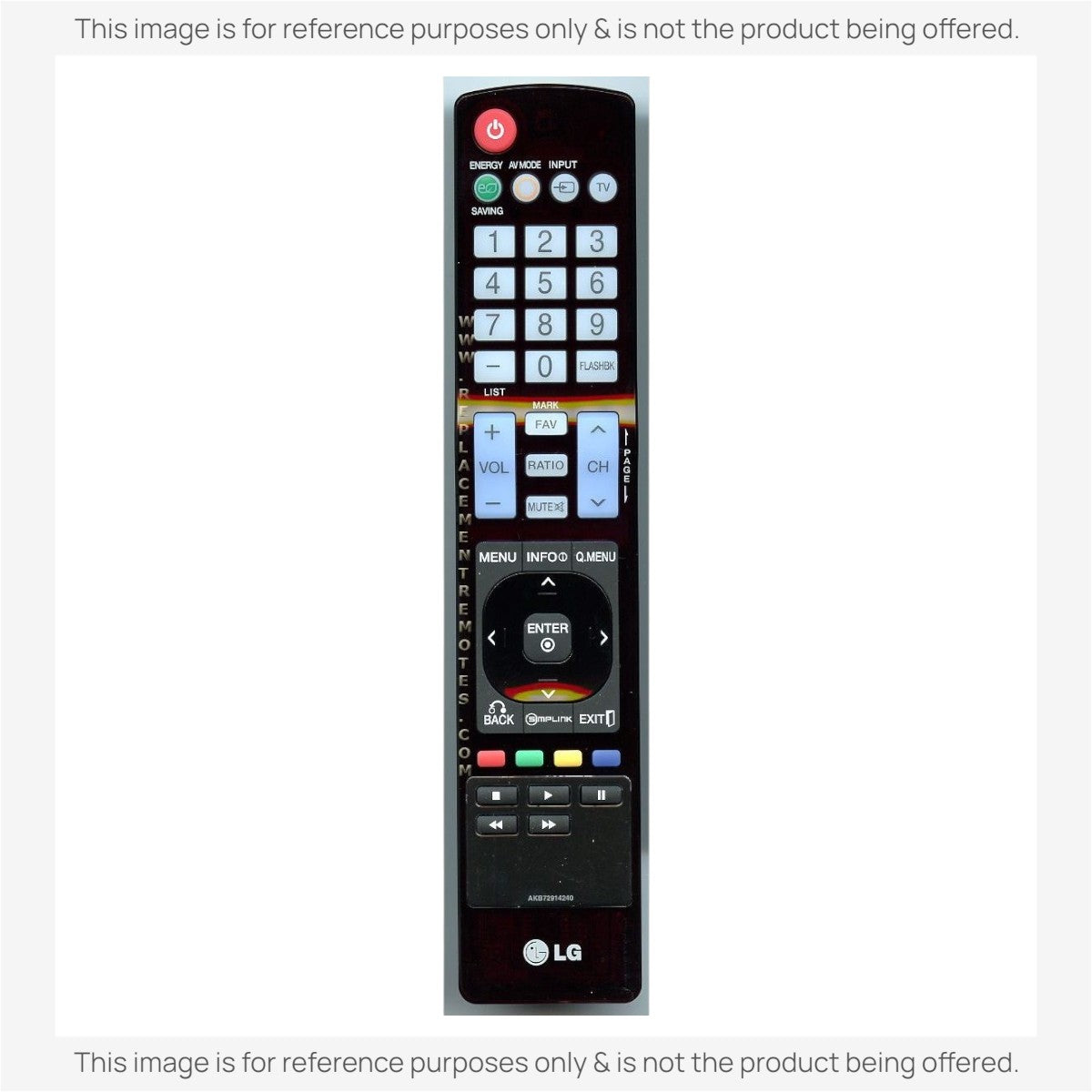 Anderic Substitute For LG AKB72914240 TV Remote Control [RR5501]
