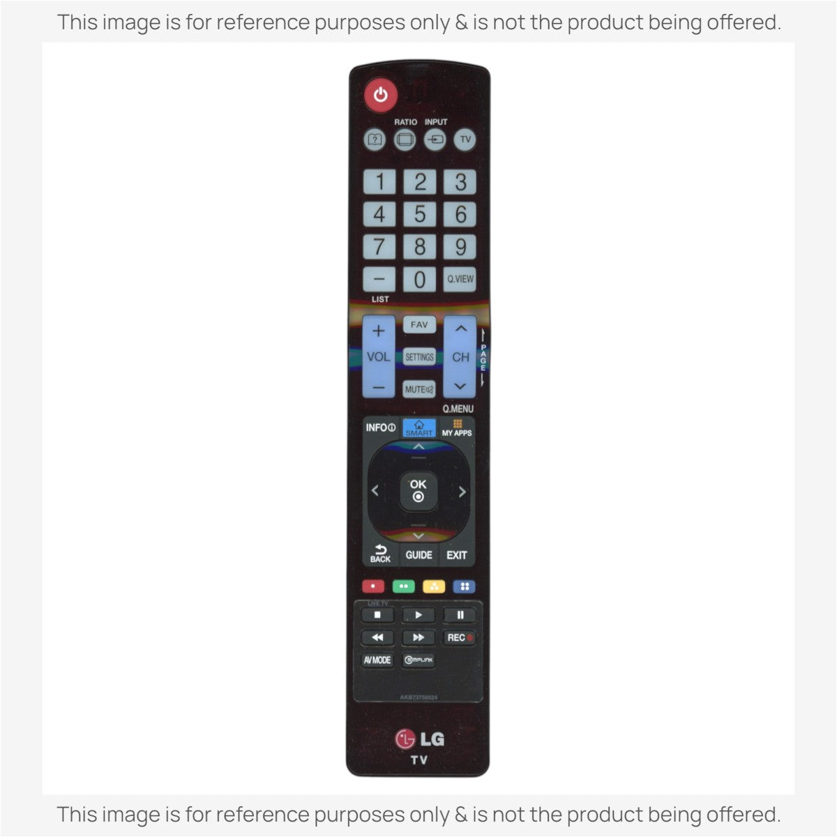 Anderic Substitute For LG AKB73756524 TV Remote Control [RR5501]