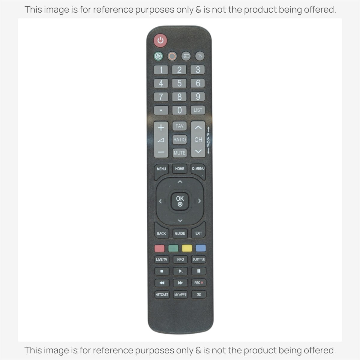 Anderic Substitute For Insignia NS-RMTLG17 for LG TV Remote Control [RR5501]
