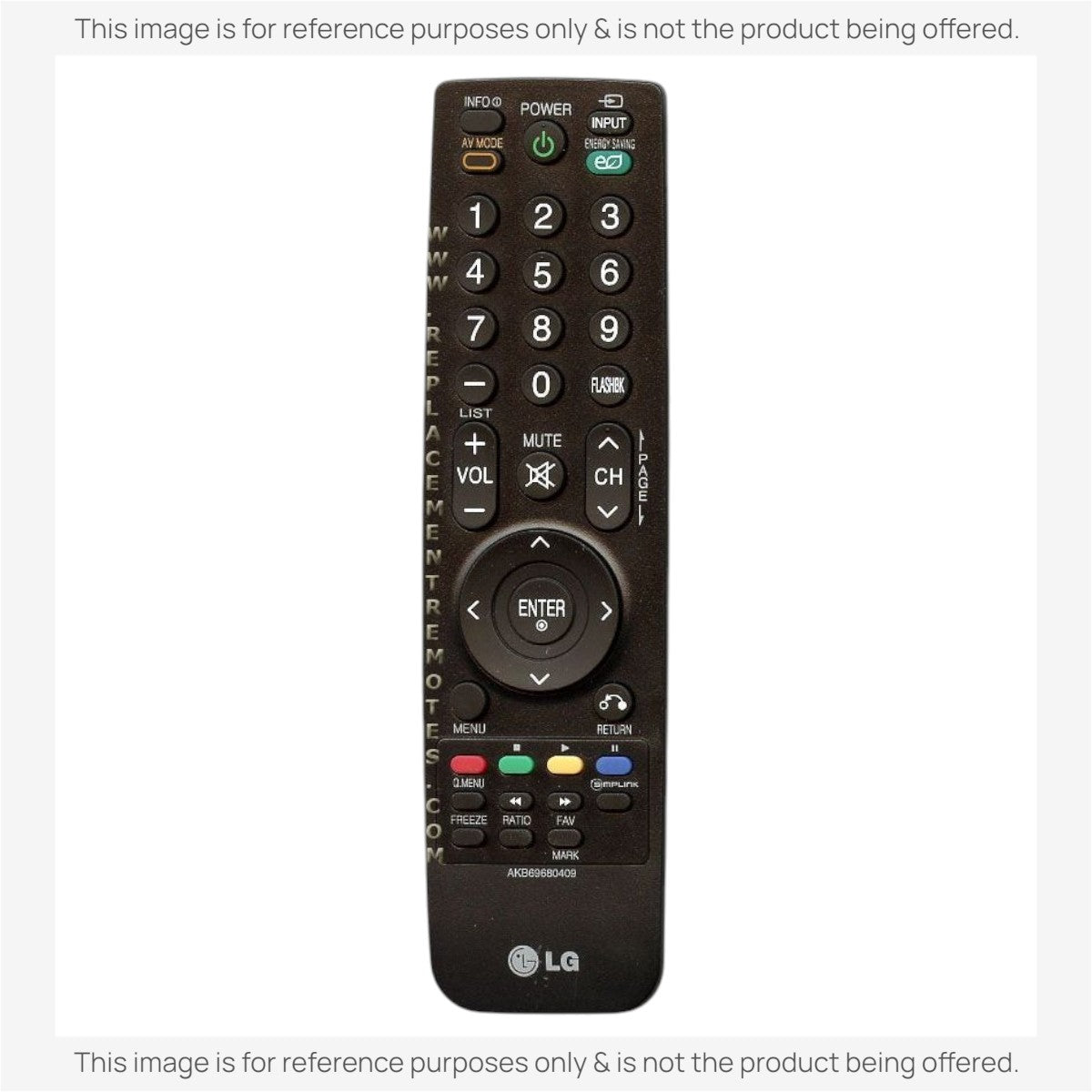 Anderic Substitute For LG AKB69680409 TV Remote Control [RR5501]