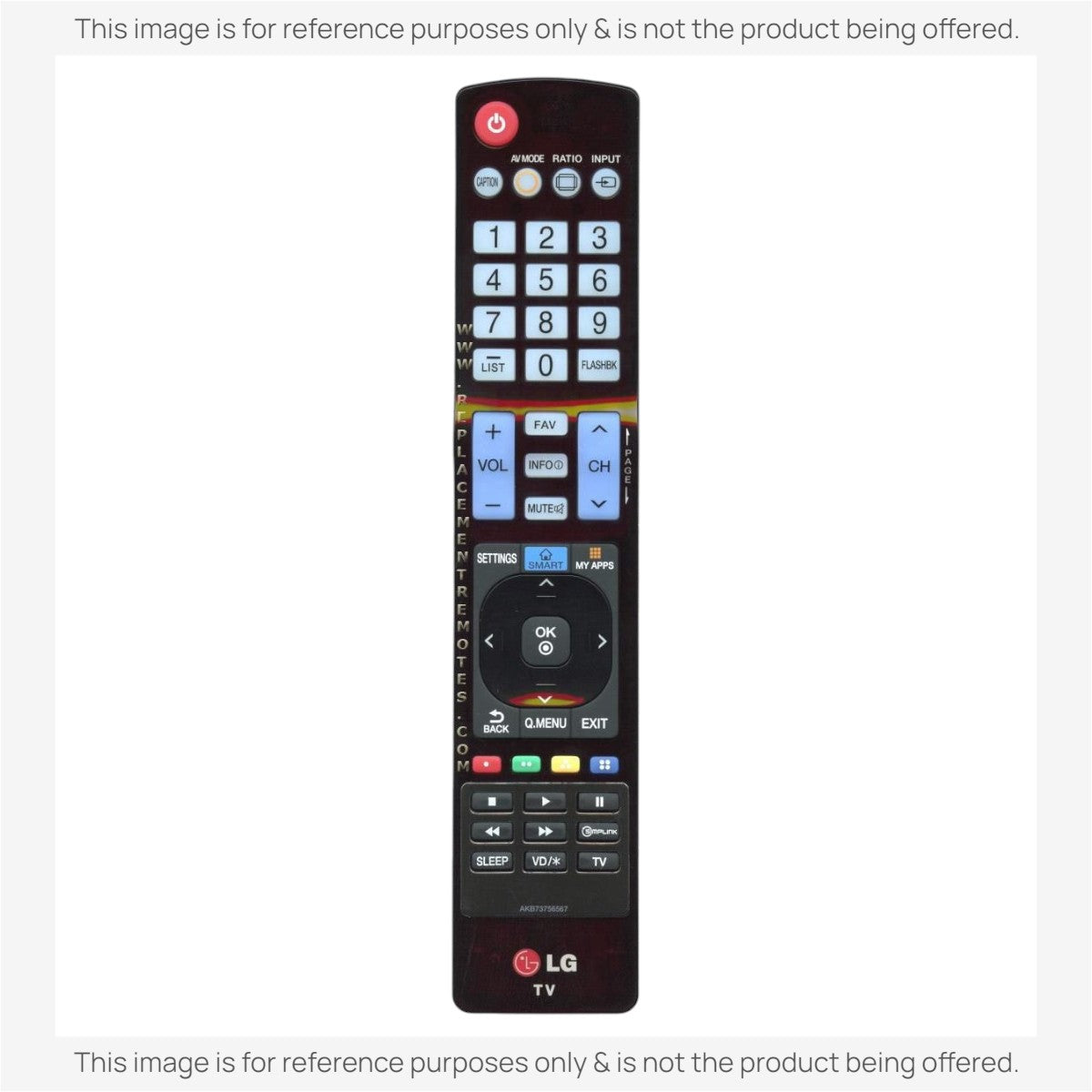 Anderic Substitute For LG AKB73756567 TV Remote Control [RR5501]