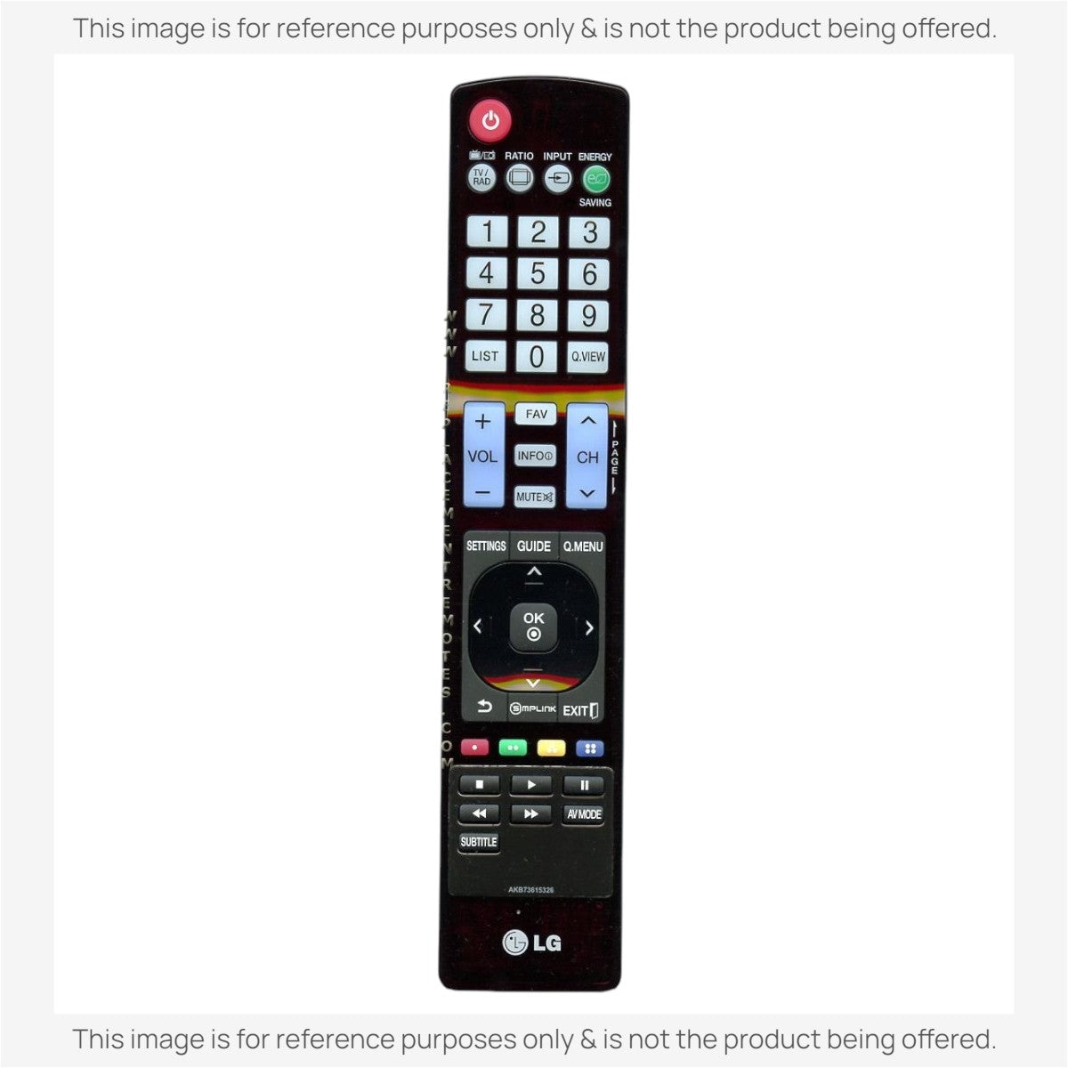 Anderic Substitute For LG AKB73615326 TV Remote Control [RR5501]
