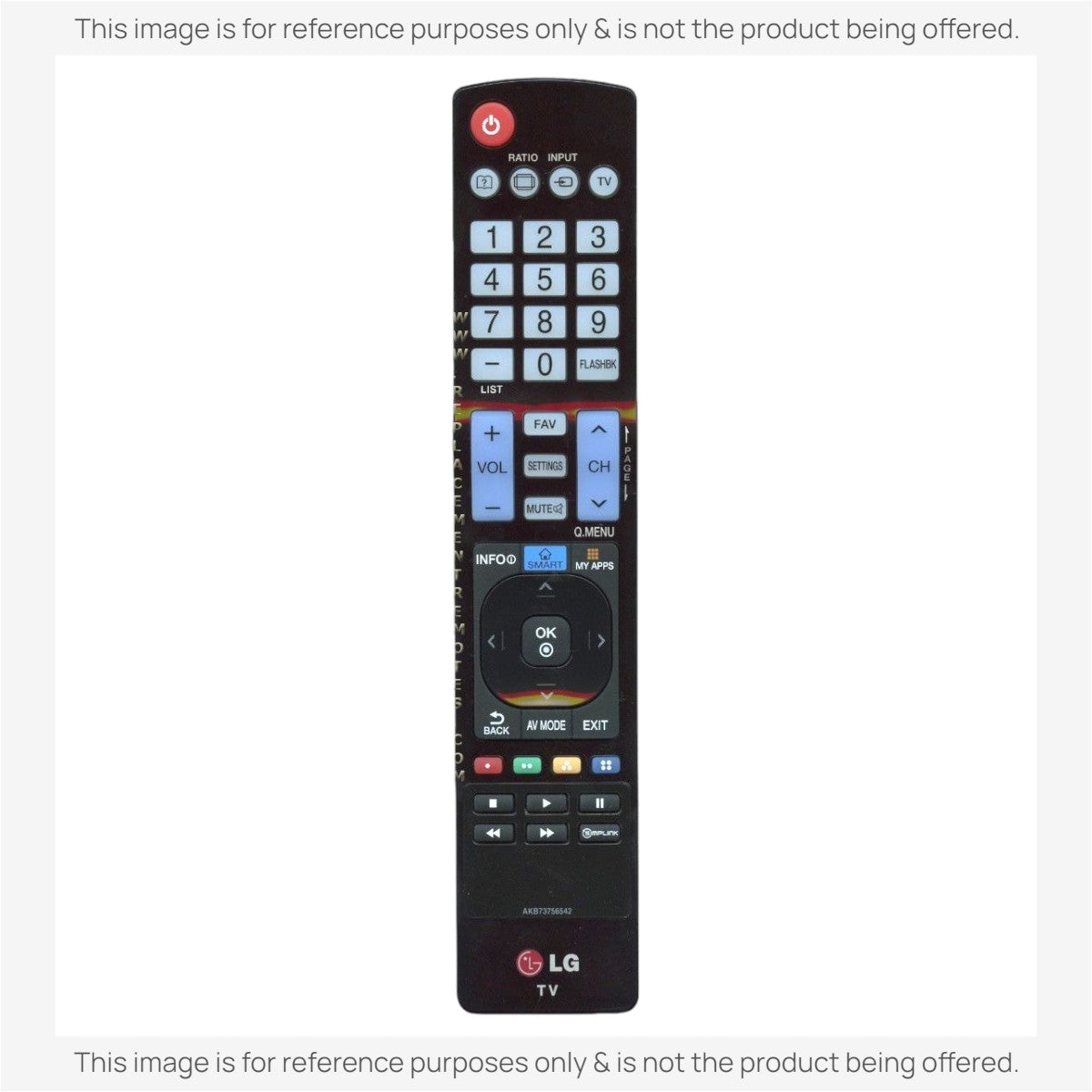 Anderic Substitute For LG AKB73756542 TV Remote Control [RR5501]