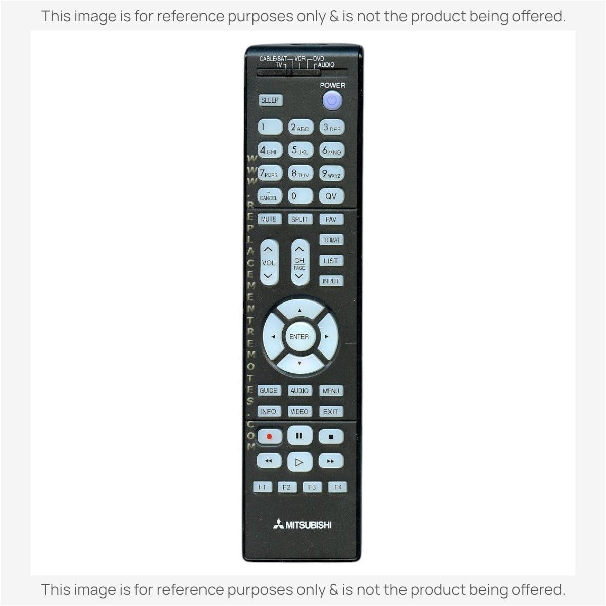 Anderic Substitute for Mitsubishi 290P137A40 TV Remote Control [RRU401-2657]