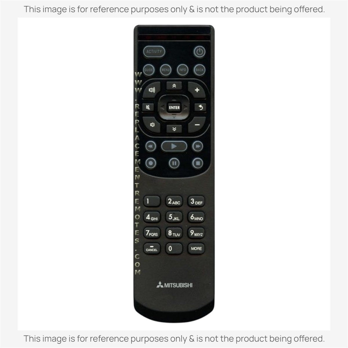 Anderic Substitute for Mitsubishi 290P175010 TV Remote Control [RRU401-2657]