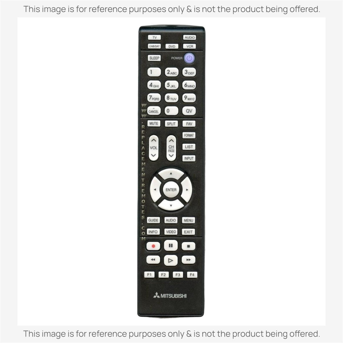 Anderic Substitute for Mitsubishi 290P187030 TV Remote Control [RRU401-2657]