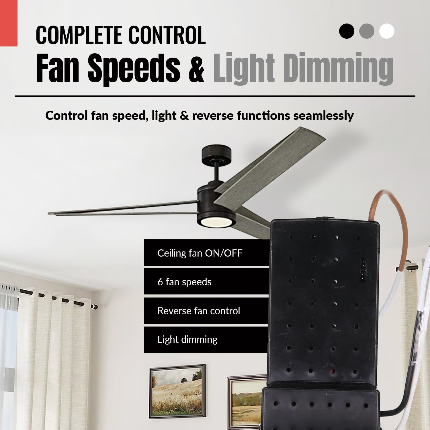 Anderic Substitute for Monte Carlo DC8-72SGZ Ceiling Fan Receiver - DC8-72SGZ-L-D-1-C - [DC8-96SG8]