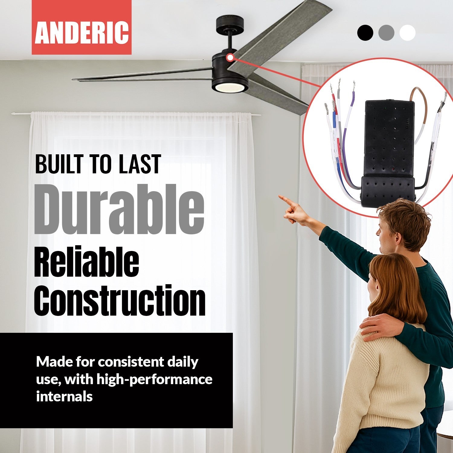 Anderic Substitute for Monte Carlo DC8-72SGZ Ceiling Fan Receiver - DC8-72SGZ-L-D-1-C - [DC8-96SG8]