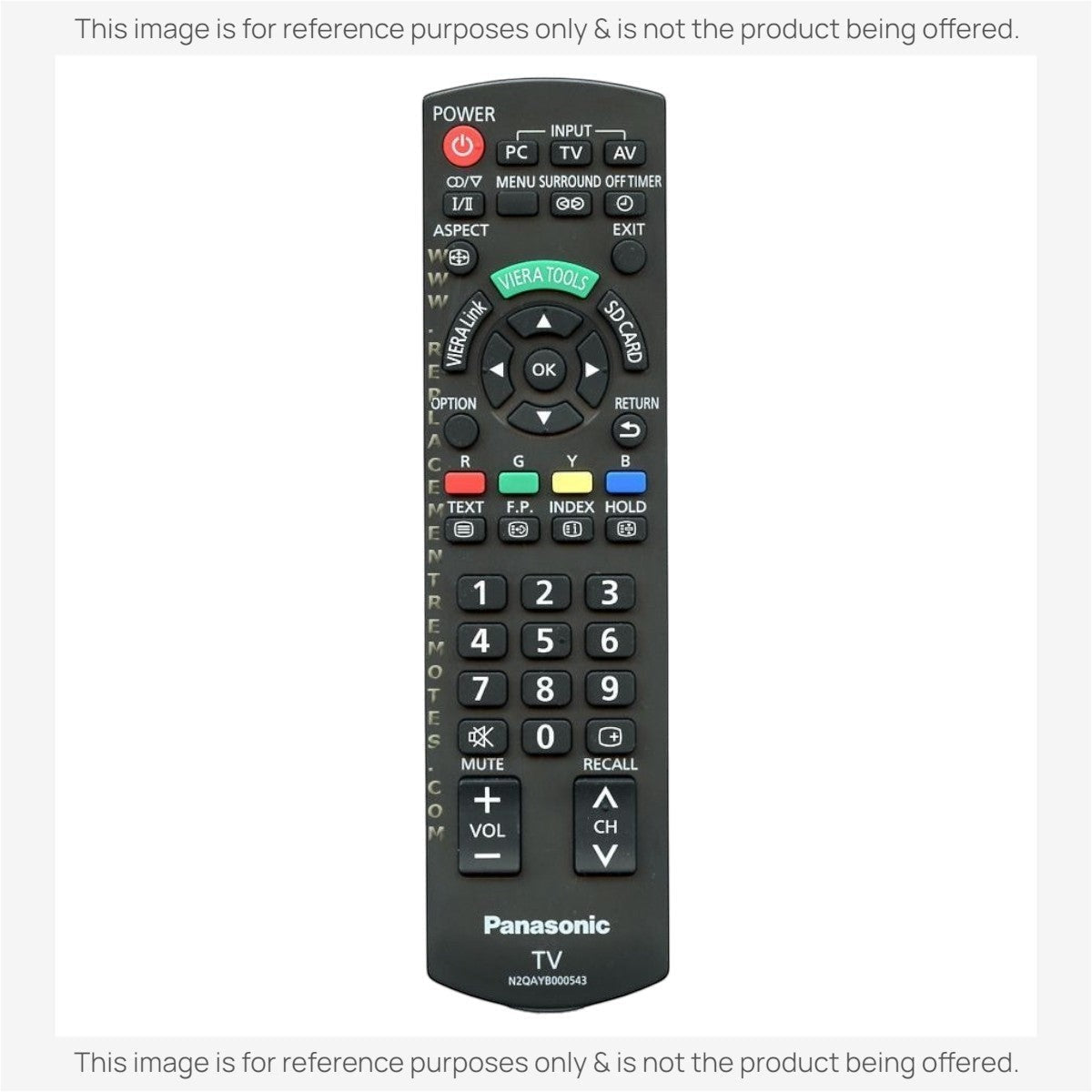 Anderic Substitute for Panasonic N2QAYB000543 TV Remote Control [RRU401-2680]