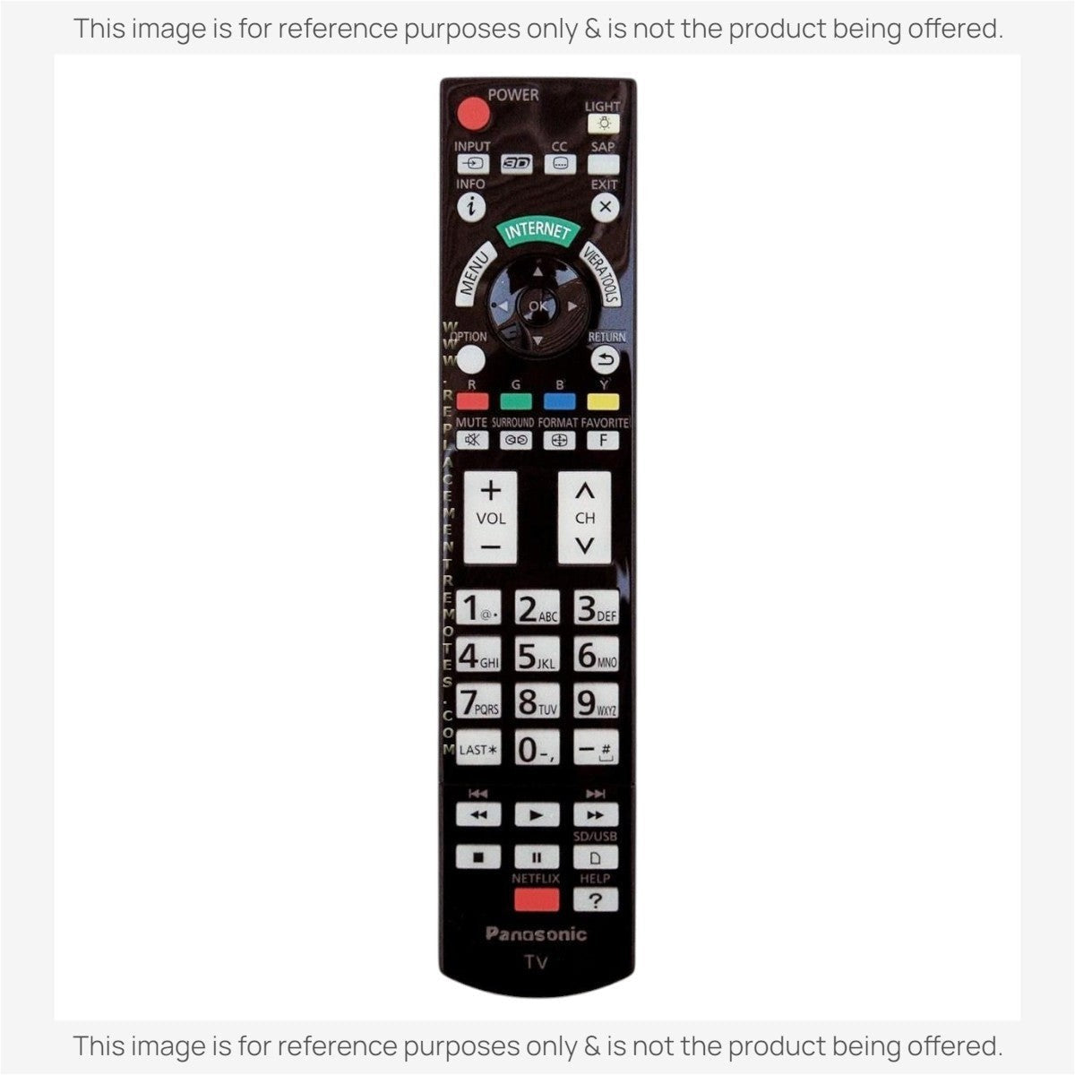 Anderic Substitute for Panasonic N2QAYB000777 TV Remote Control [RRU401-2680]