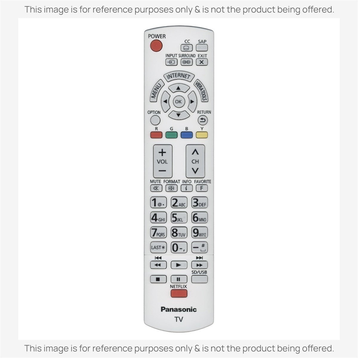 Anderic Substitute for Panasonic N2QAYB000797 TV Remote Control [RRU401-2680]