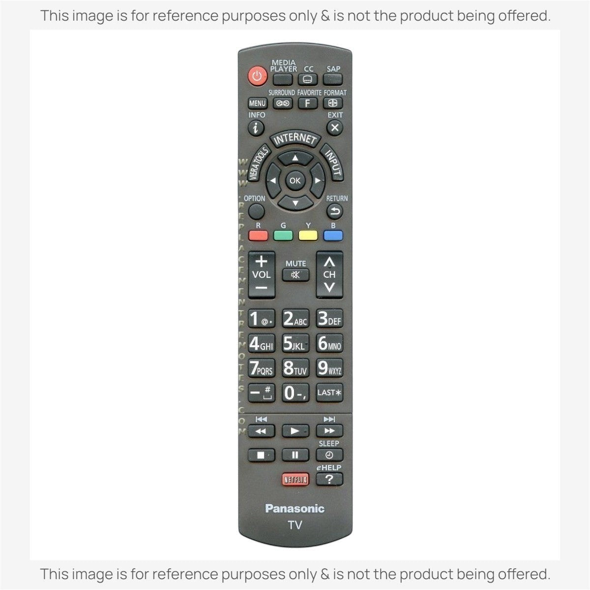 Anderic Substitute for Panasonic N2QAYB000827 TV Remote Control [RRU401-2680]