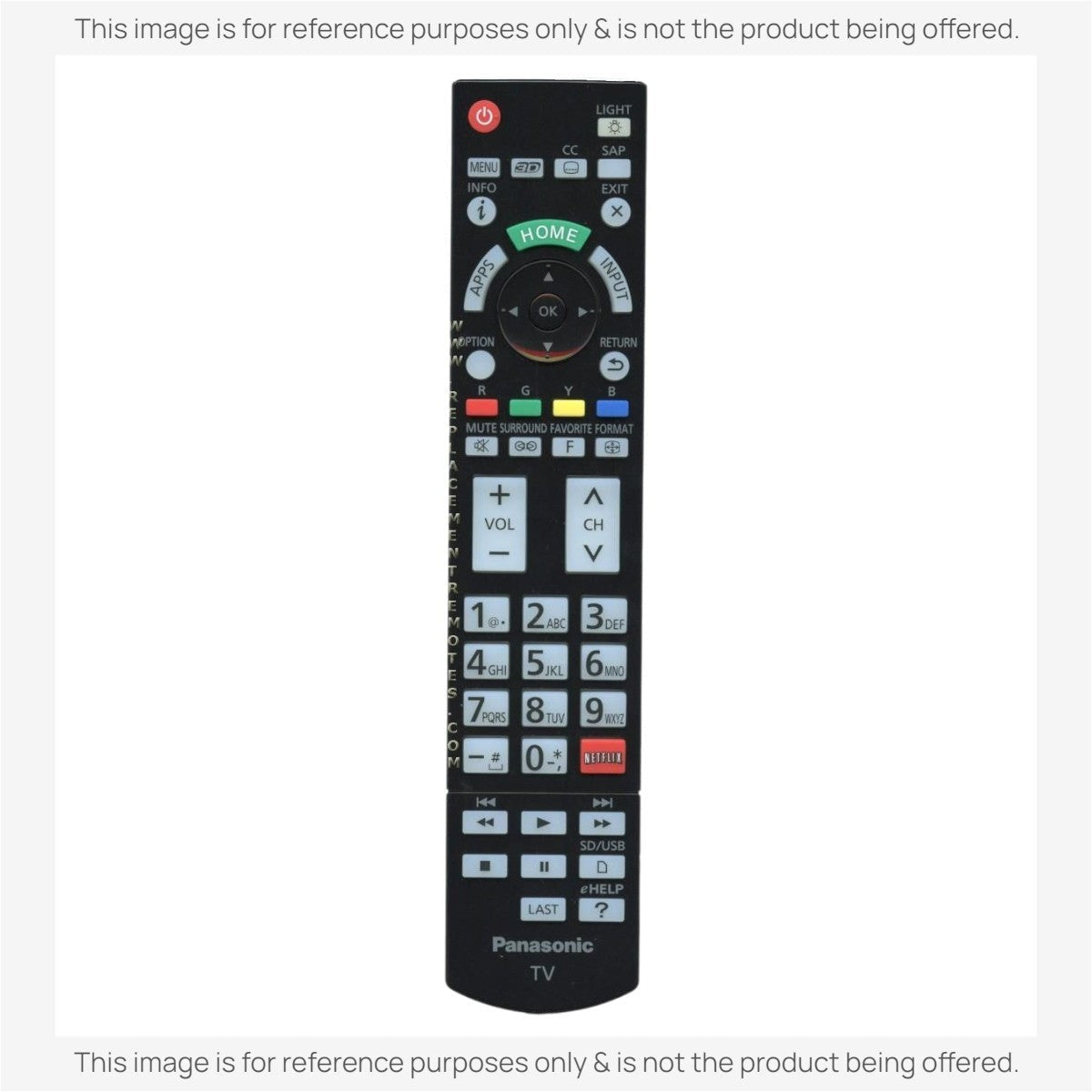 Anderic Substitute for Panasonic N2QAYB000927 TV Remote Control [RRU401-2680]