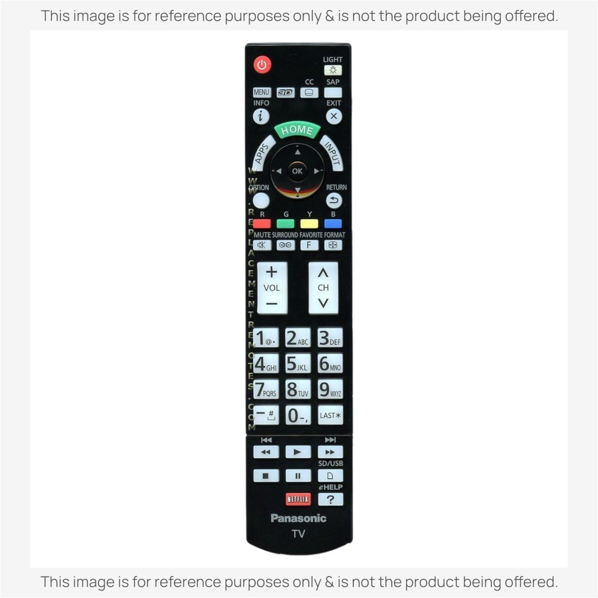 Anderic Substitute for Panasonic N2QAYB000862 TV Remote Control [RRU401-2680]