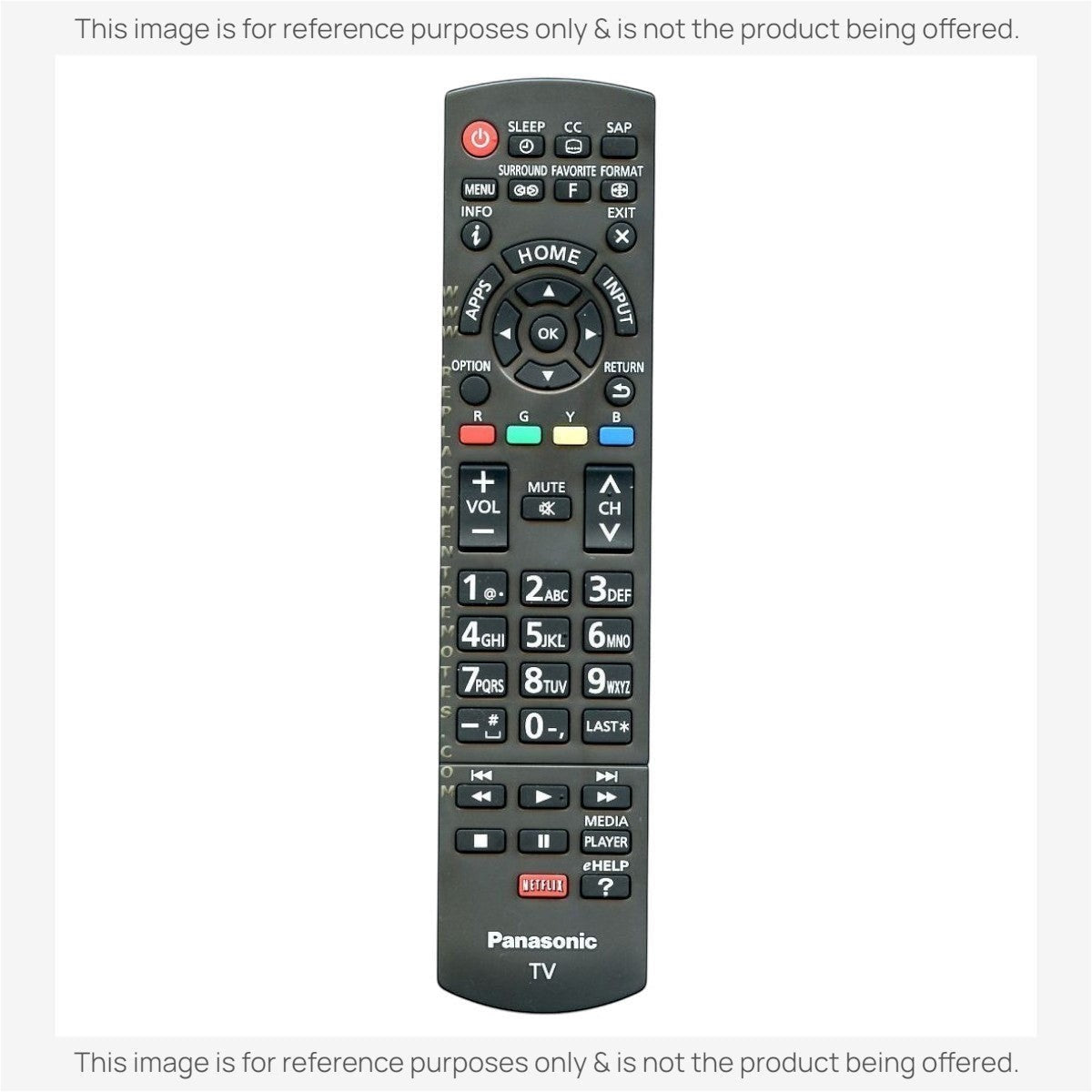 Anderic Substitute for Panasonic N2QAYB000828 TV Remote Control [RRU401-2680]