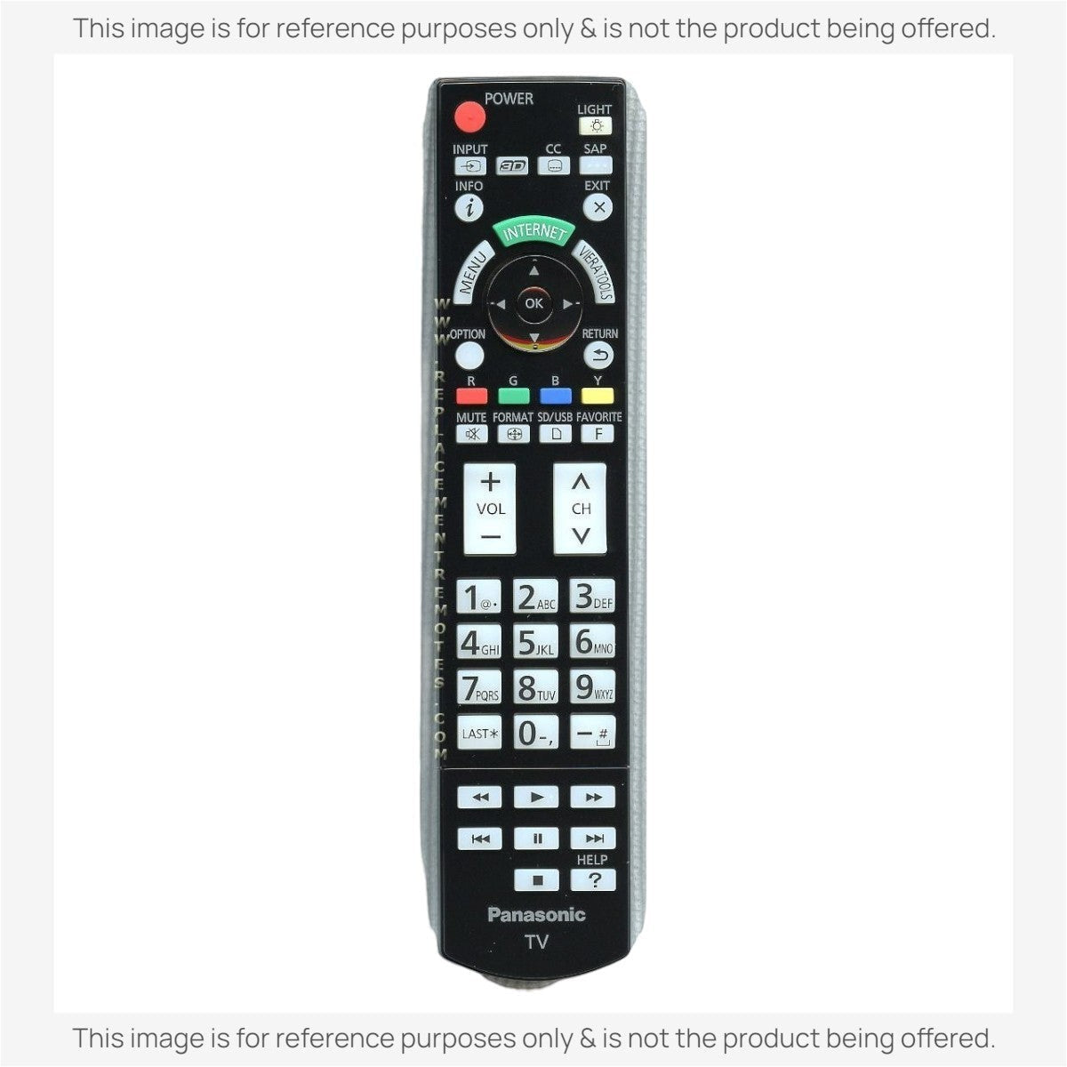 Anderic Substitute for Panasonic N2QAYB000703 TV Remote Control [RRU401-2680]