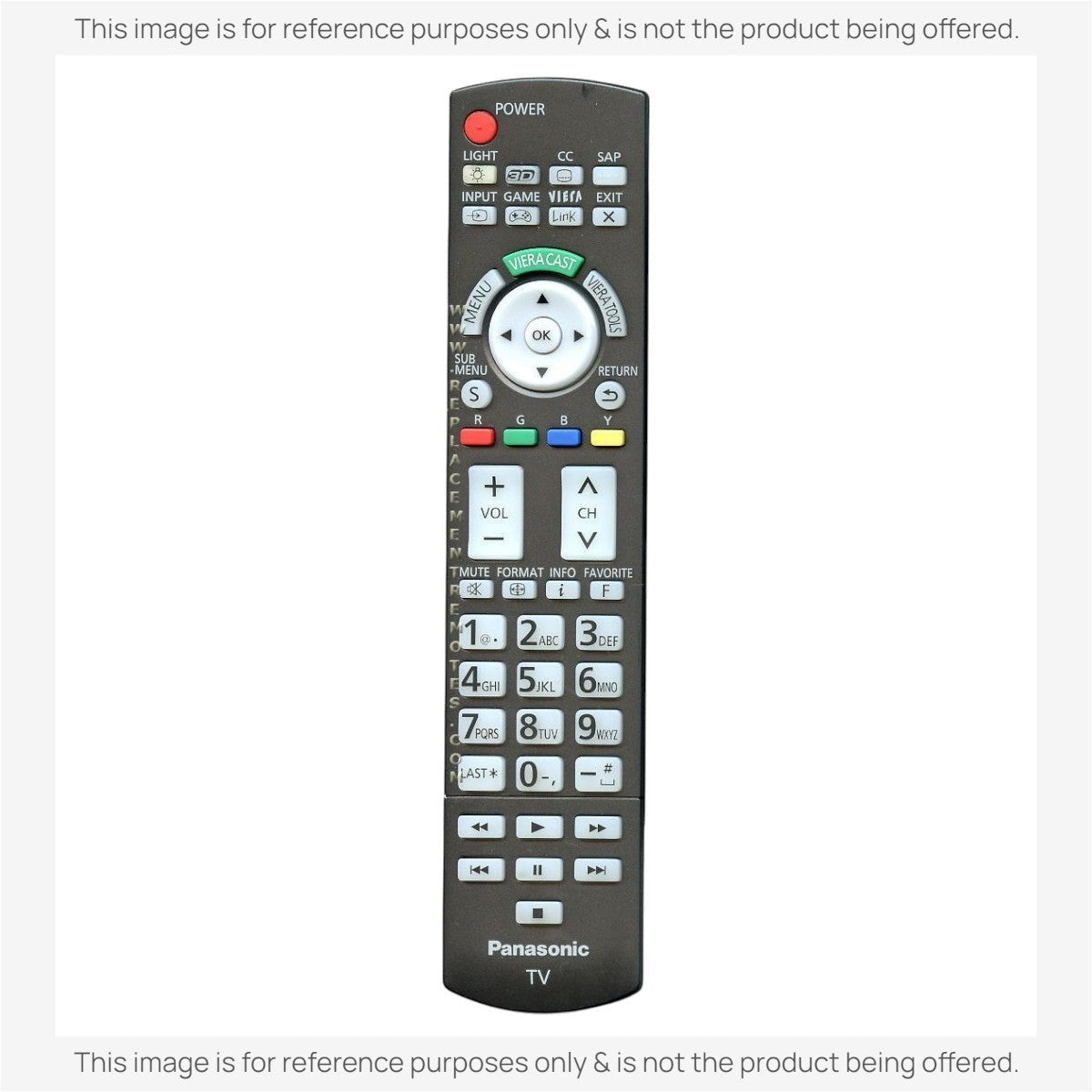 Anderic Substitute for Panasonic N2QAYB000571 TV Remote Control [RRU401-2680]